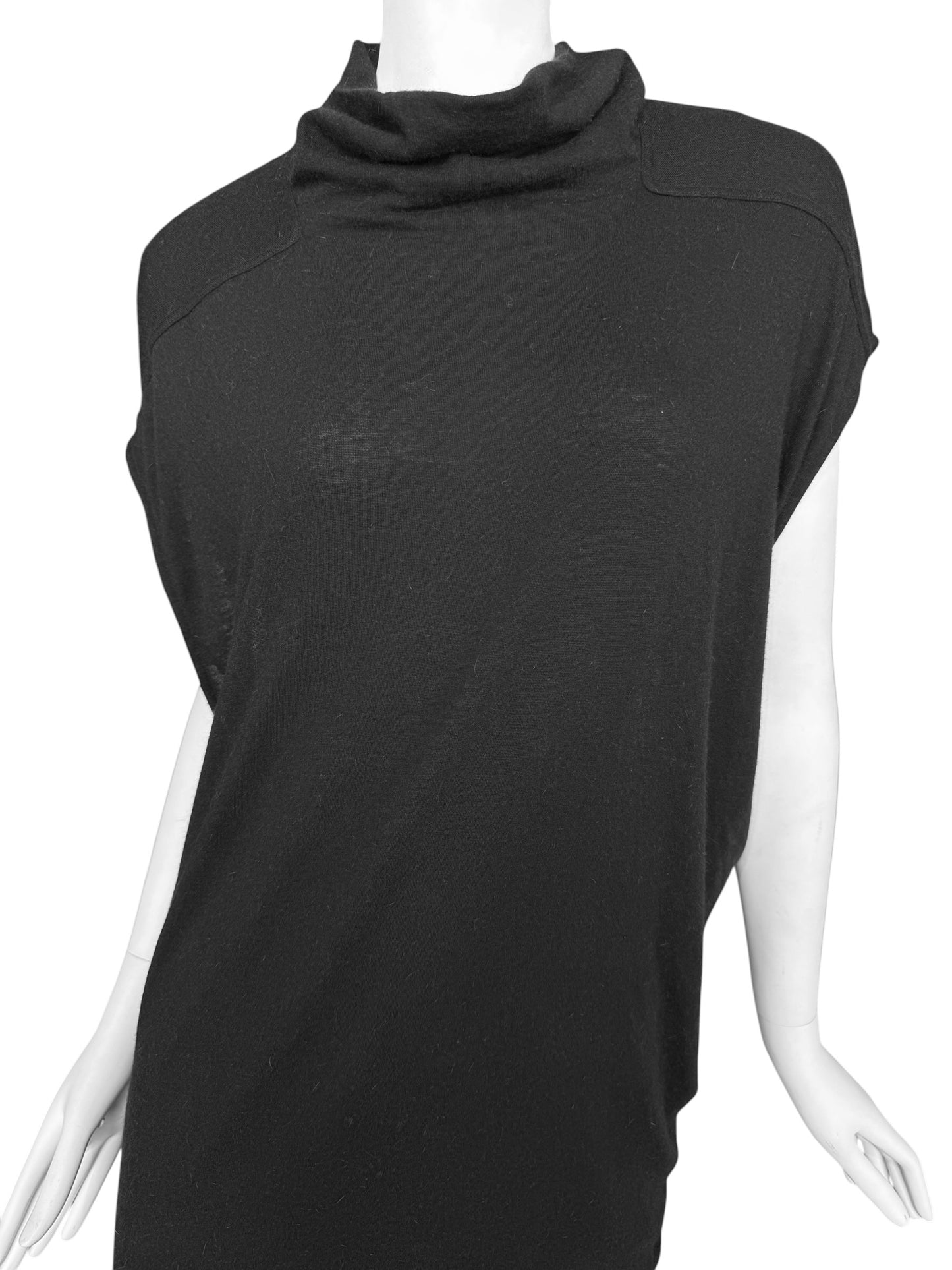 RICK OWENS FW2024 ‘PORTERVILLE’ BLACK SLIT MAXI DRESS