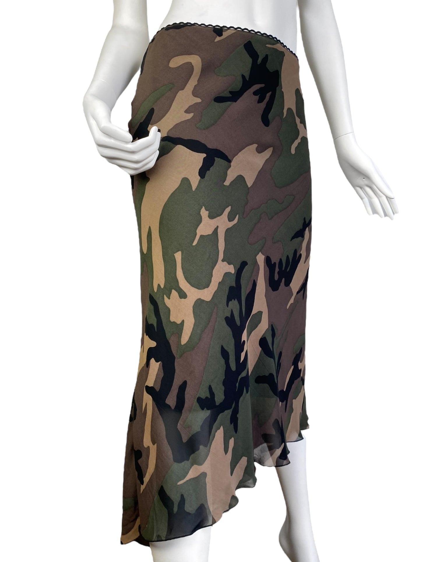 KADRA 2000s CAMO MAXI SKIRT