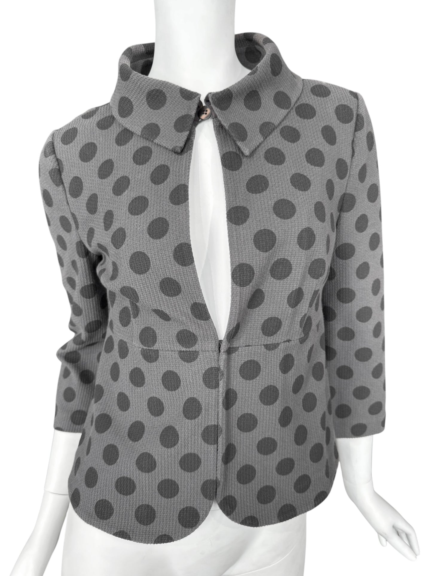 ARMANI COLLEZIONI 2000s GREY POLKA DOT LIGHT JACKET