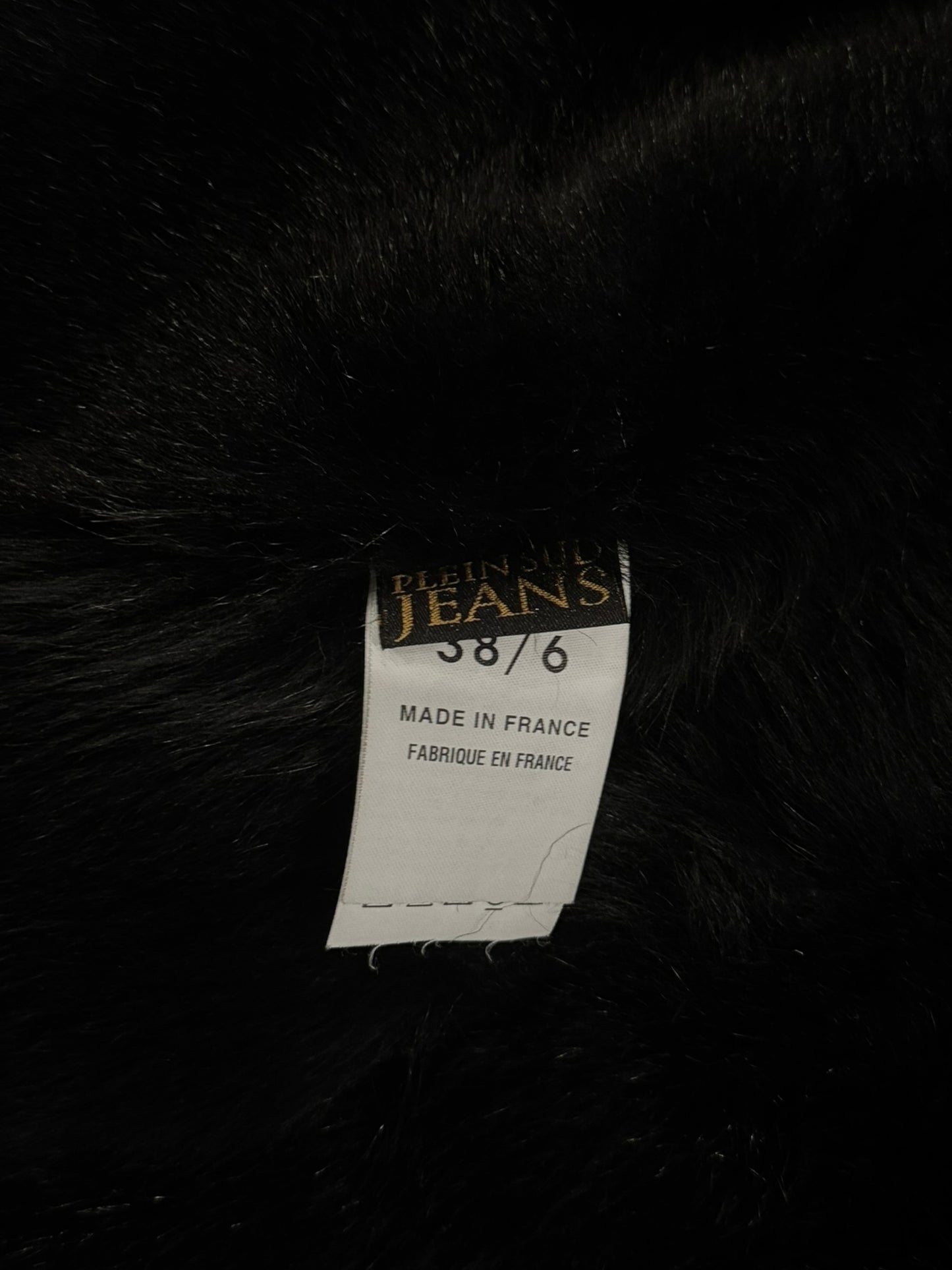 PLEIN SUD JEANS FW2002 BLACK FUR VEST