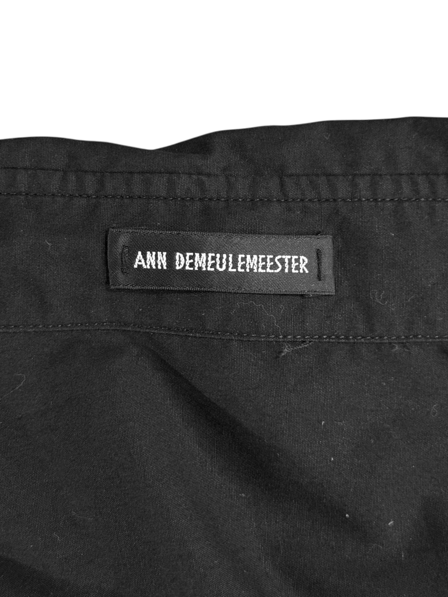 ANN DEMEULEMEESTER SS2024 BY STEFANO GALLICI BLACK CORSET SHIRT