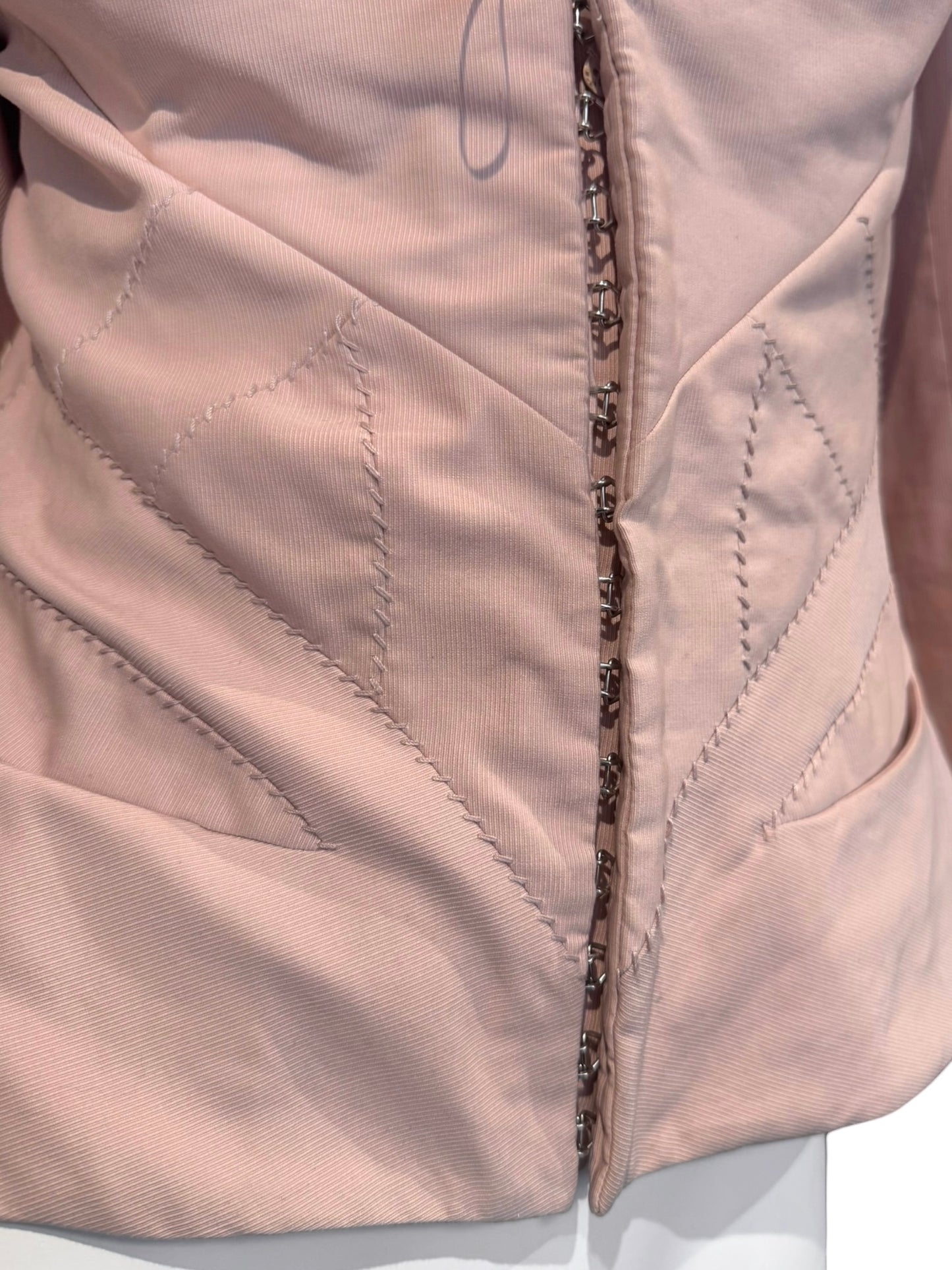ALEXANDER MCQUEEN SS2004 «DELIVERANCE» PINK CORSET TULLE BRA JACKET