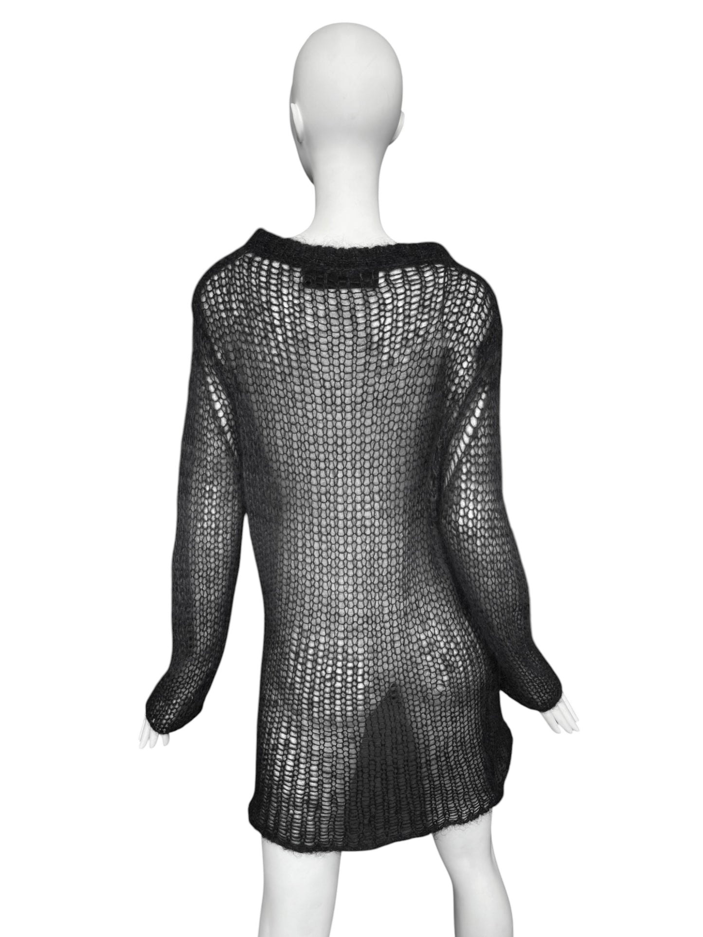 ISABEL BENENATO FW2014 GREY MOHAIR BLEND SWEATER