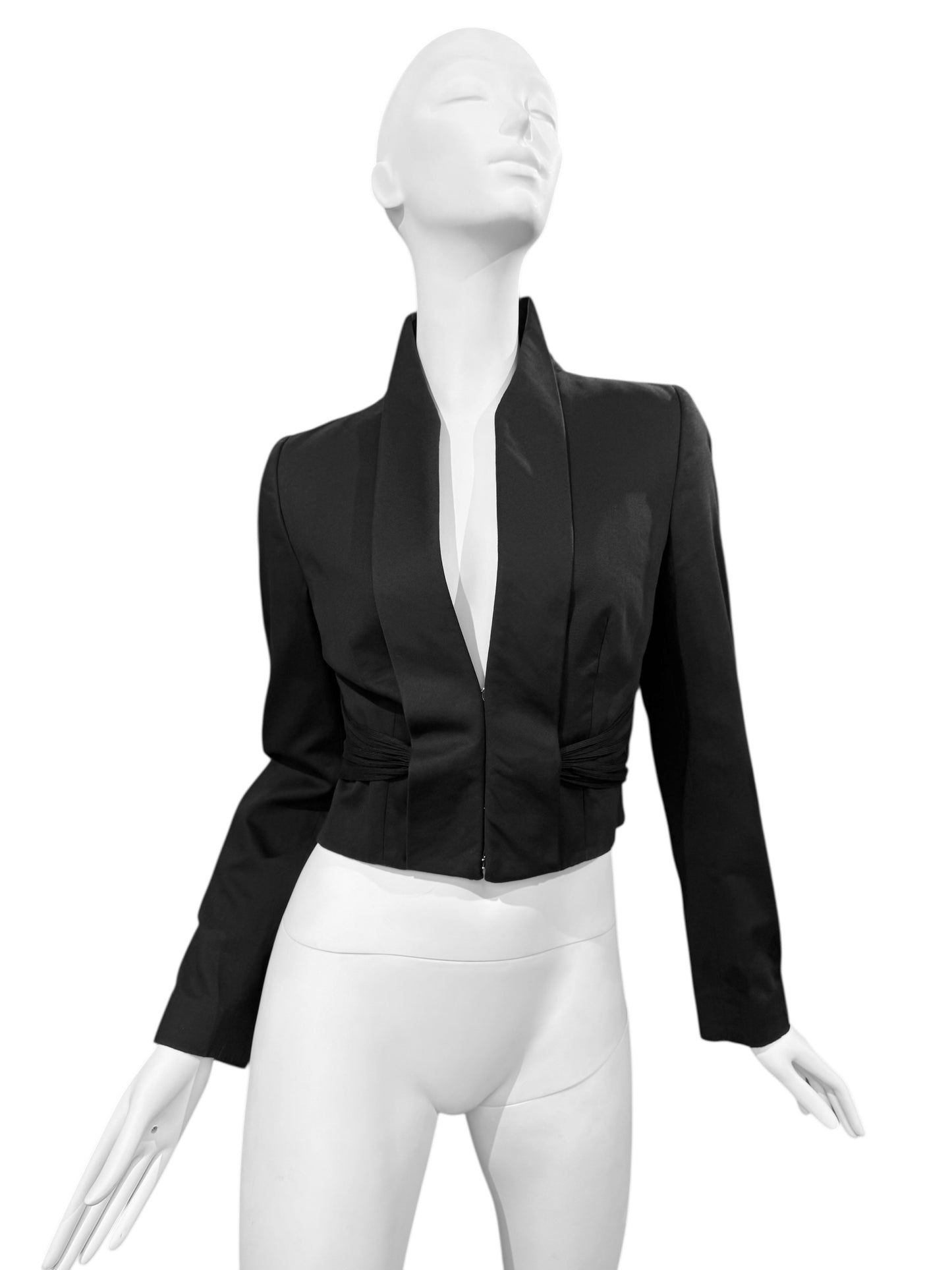 ALEXANDER MCQUEEN SS2002 «THE DANCE OF THE TWISTED BULL» BLACK LACE-UP BLAZER