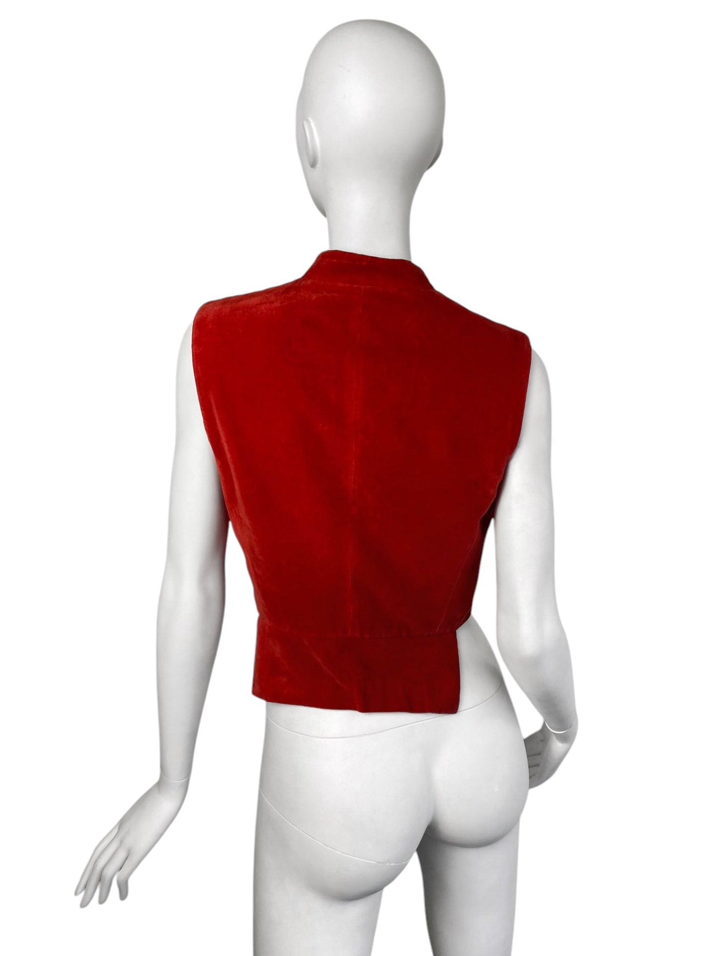 COMME DES GARÇONS FW1988 RED VELVET DOUBLE BREASTED WAISTCOAT