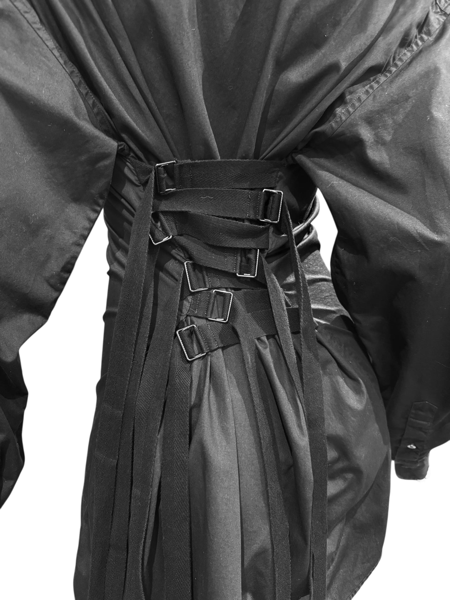 ANN DEMEULEMEESTER SS2024 BY STEFANO GALLICI BLACK CORSET SHIRT