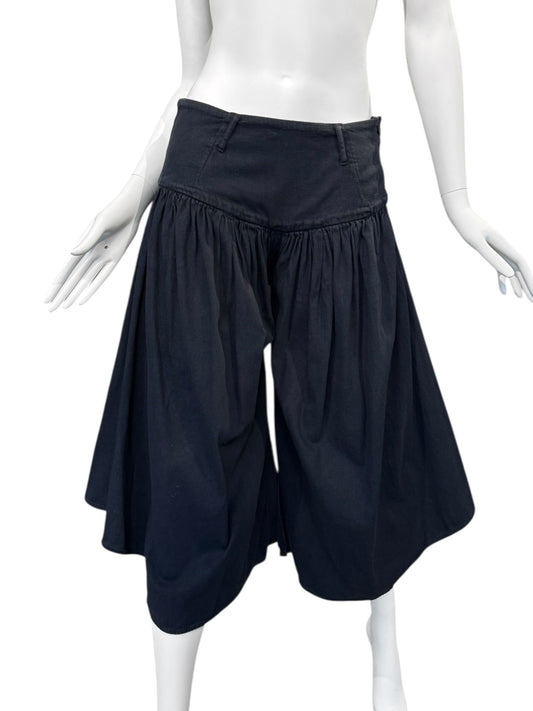 KAPITAL 2010s NAVY DENIM CULOTTE SKIRT