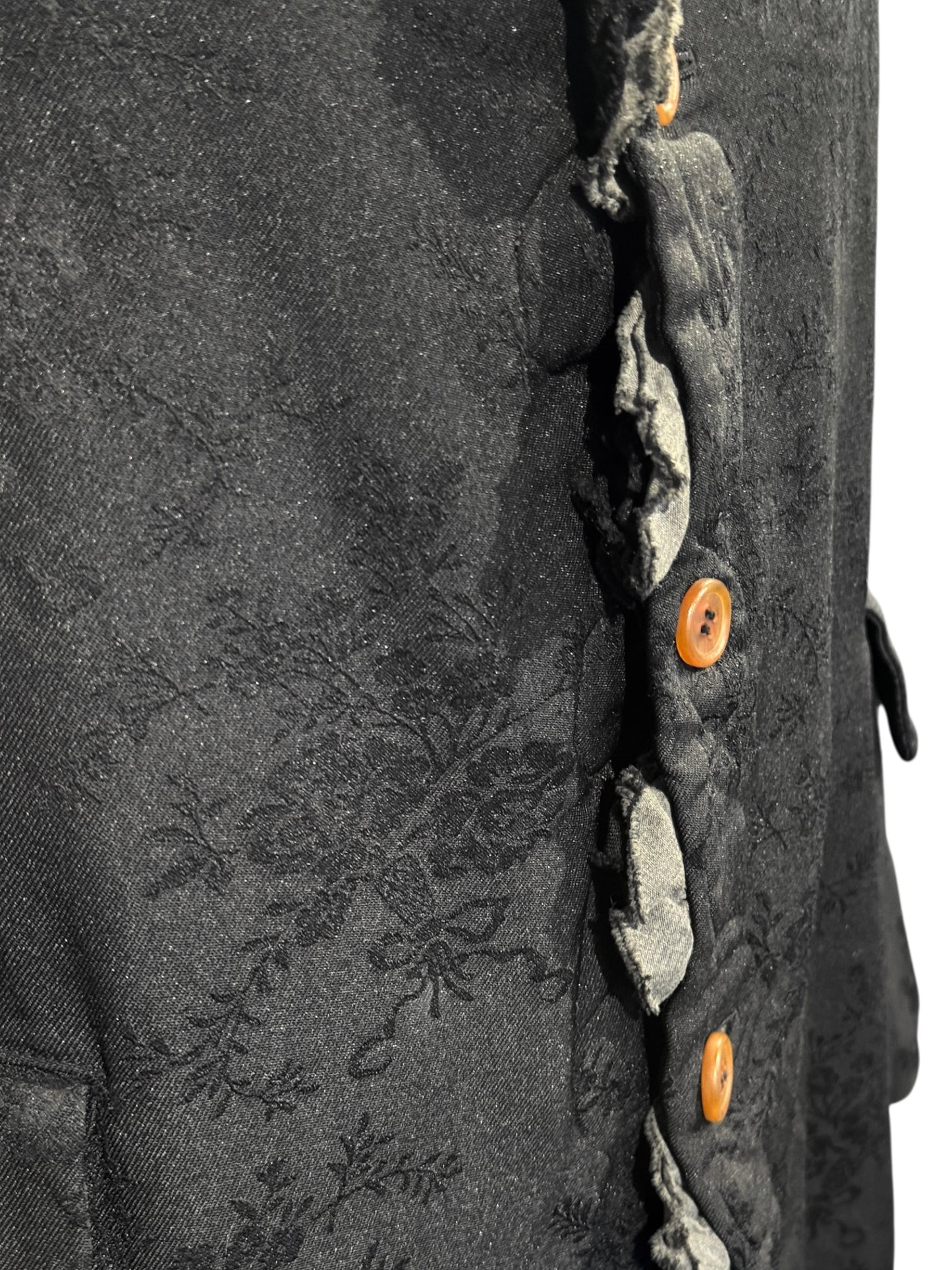 COMME DES GARÇONS 2015 BLACK FLORAL JACQUARD BLAZER
