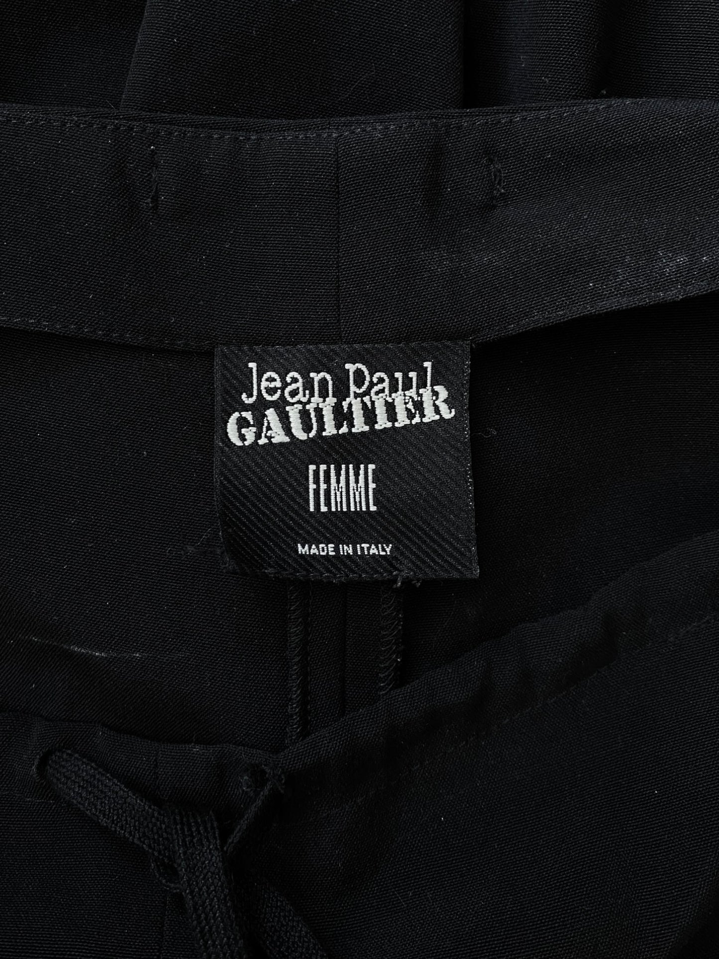 JEAN PAUL GAULTIER 2000s BLACK WIDE LEG PANTS