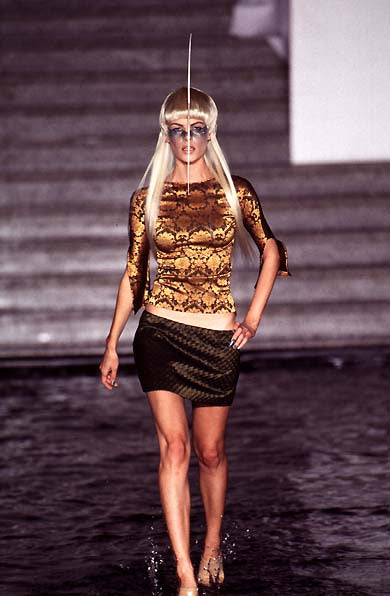 ALEXANDER MCQUEEN SS1997 BLACK BUMSTER MINI SKIRT