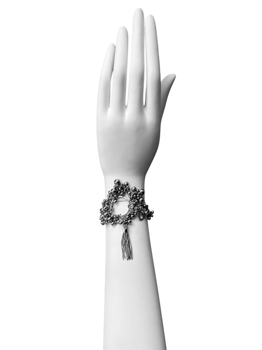 DIOR 2000s BY GALLIANO SILVER PLATED TRINKET BRACELET