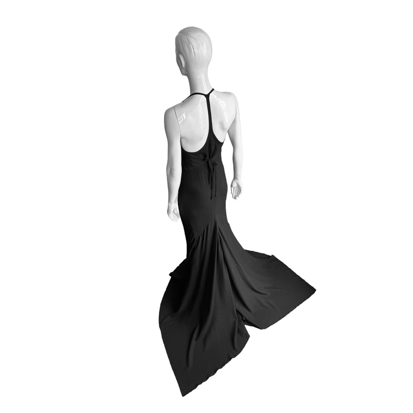 ANN DEMEULEMEESTER SS2021 BY SÉBASTIEN MEUNIER BLACK GOWN