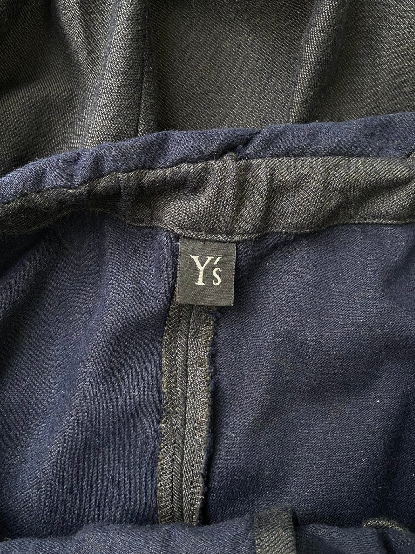 Y’S YOHJI YAMAMOTO 2010s GREY/BLUE WIDE CAPRI PANTS