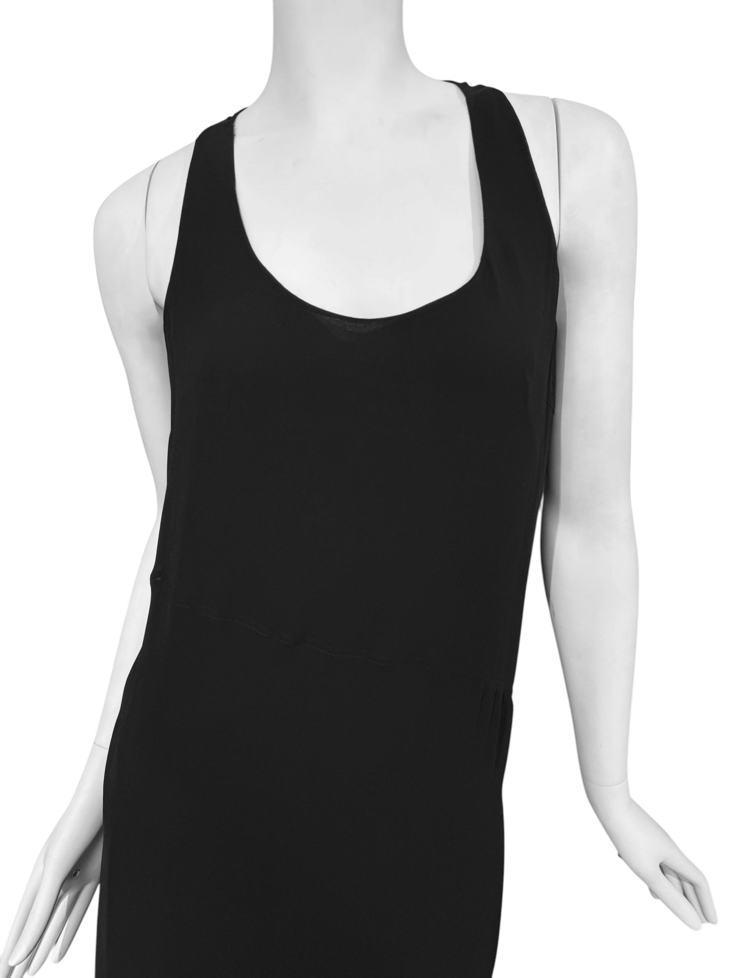 JOHN GALLIANO RESORT 2016 BLACK ASYMMETRICAL MAXI DRESS