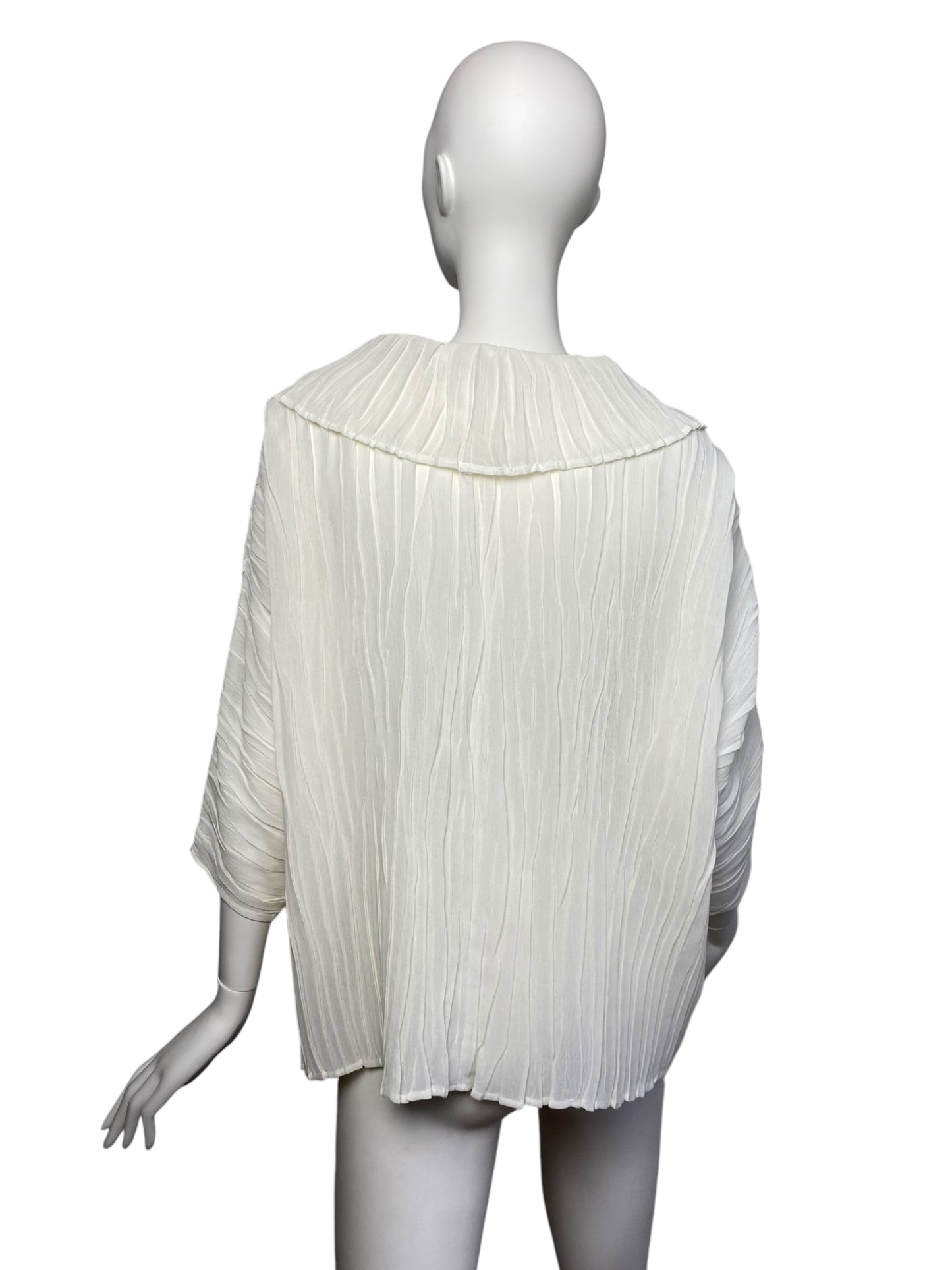 ADOLFO DOMINGUEZ 2000s OFF-WHITE PLEATED SHIRT