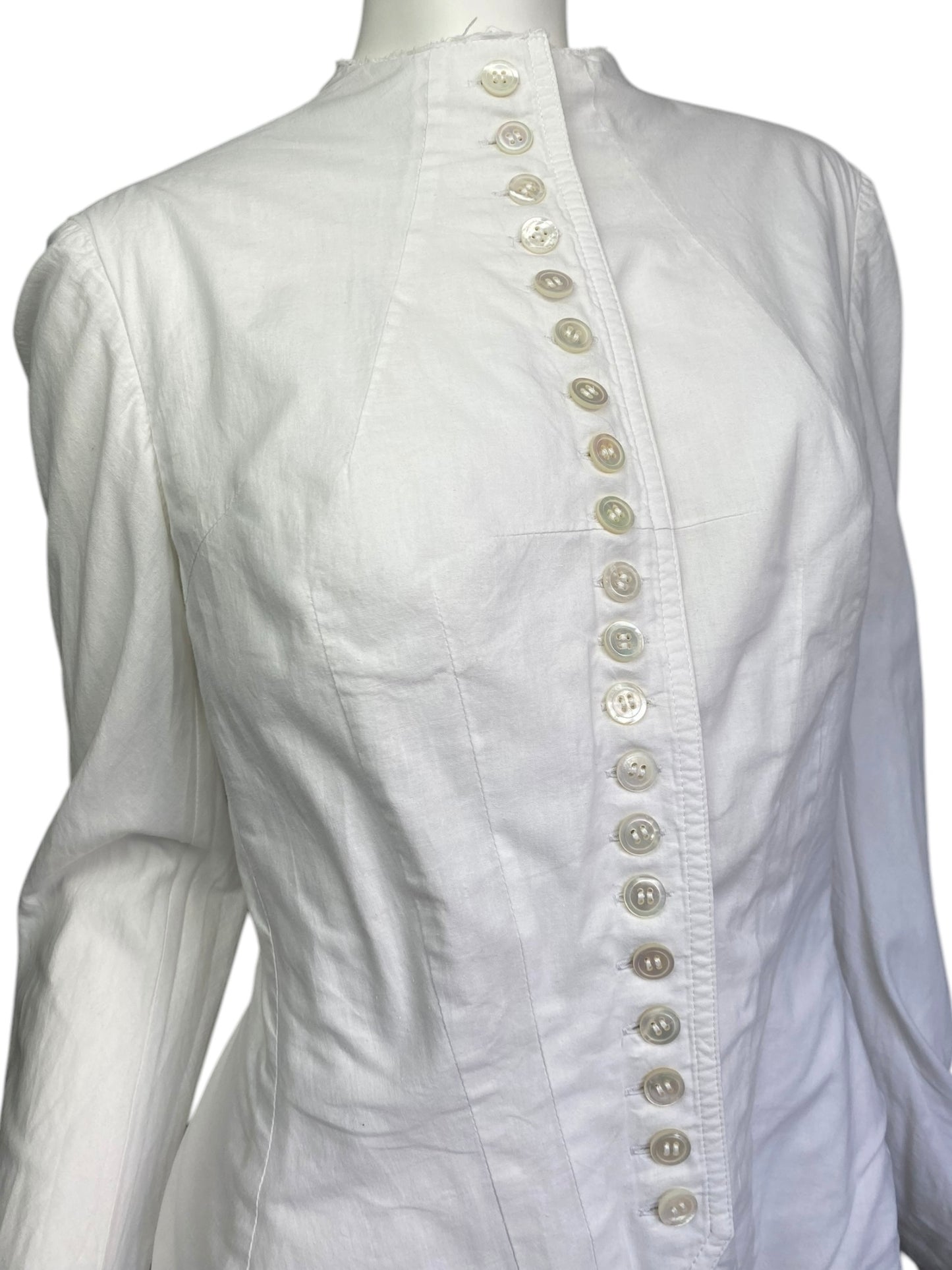 YOHJI YAMAMOTO FW1997 WHITE CORSET SHIRT