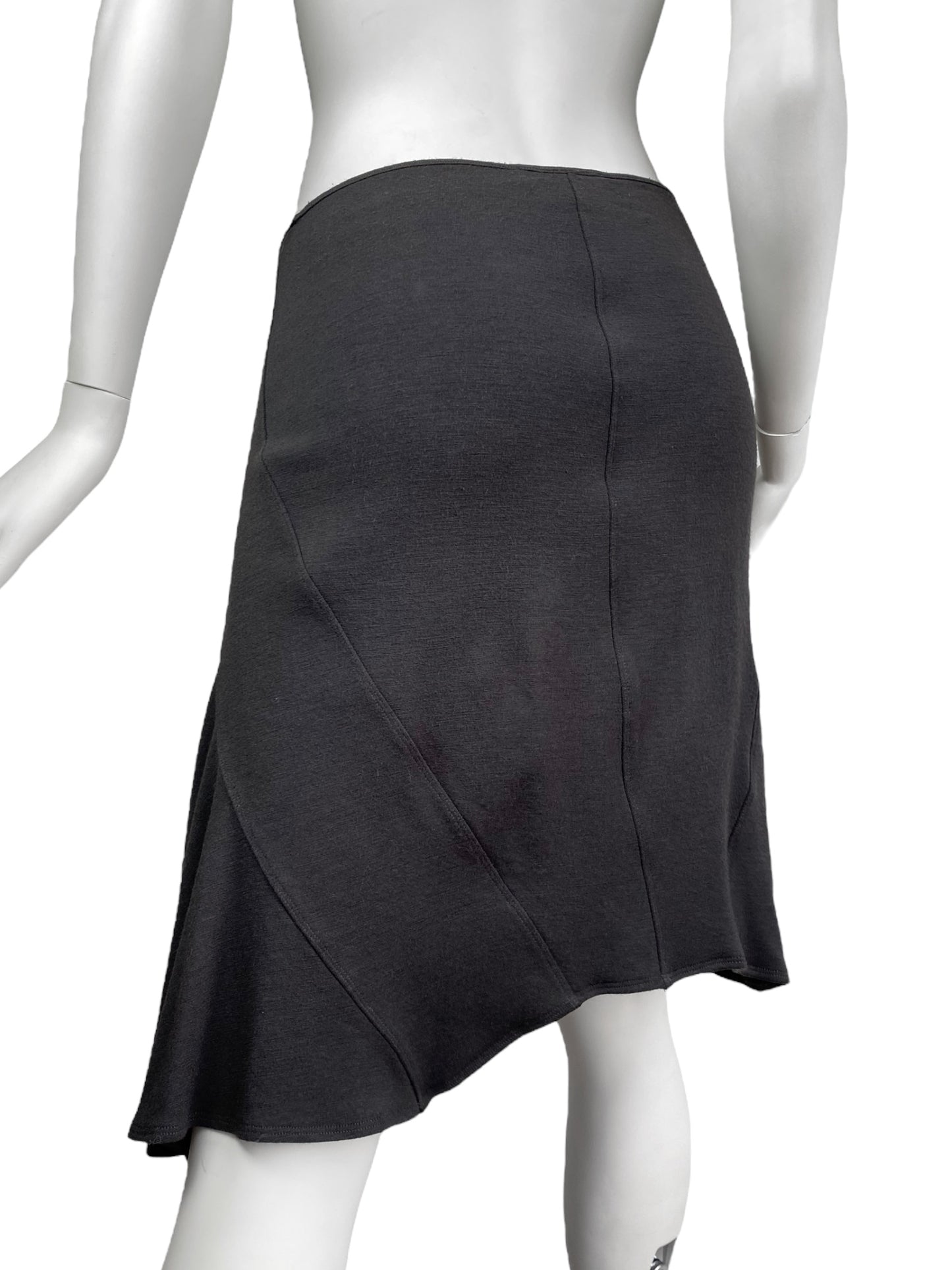 PLEIN SUD FW2004 BROWNISH GREY MIDI SKIRT