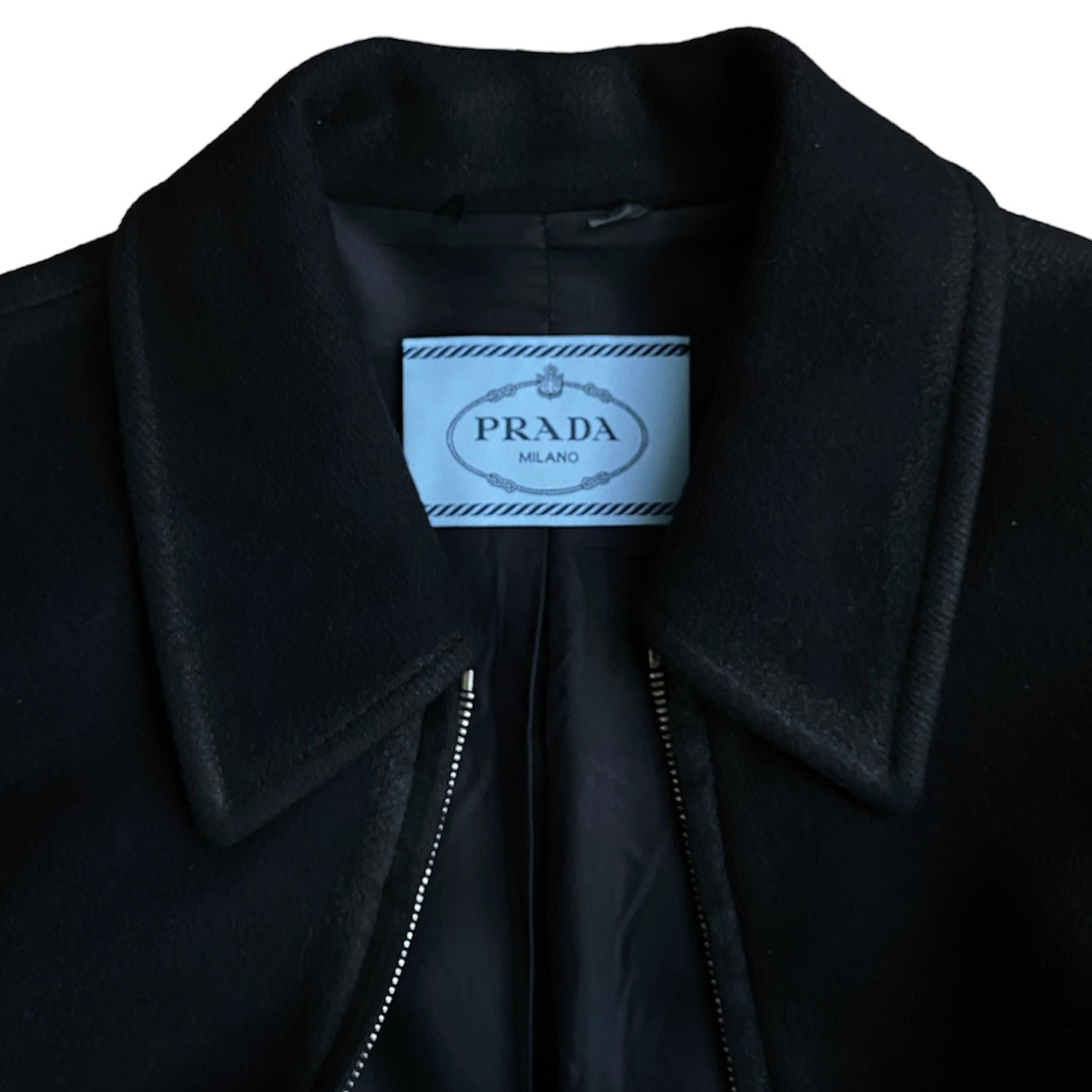 PRADA FW2013 BLACK WOOL MAXI COAT