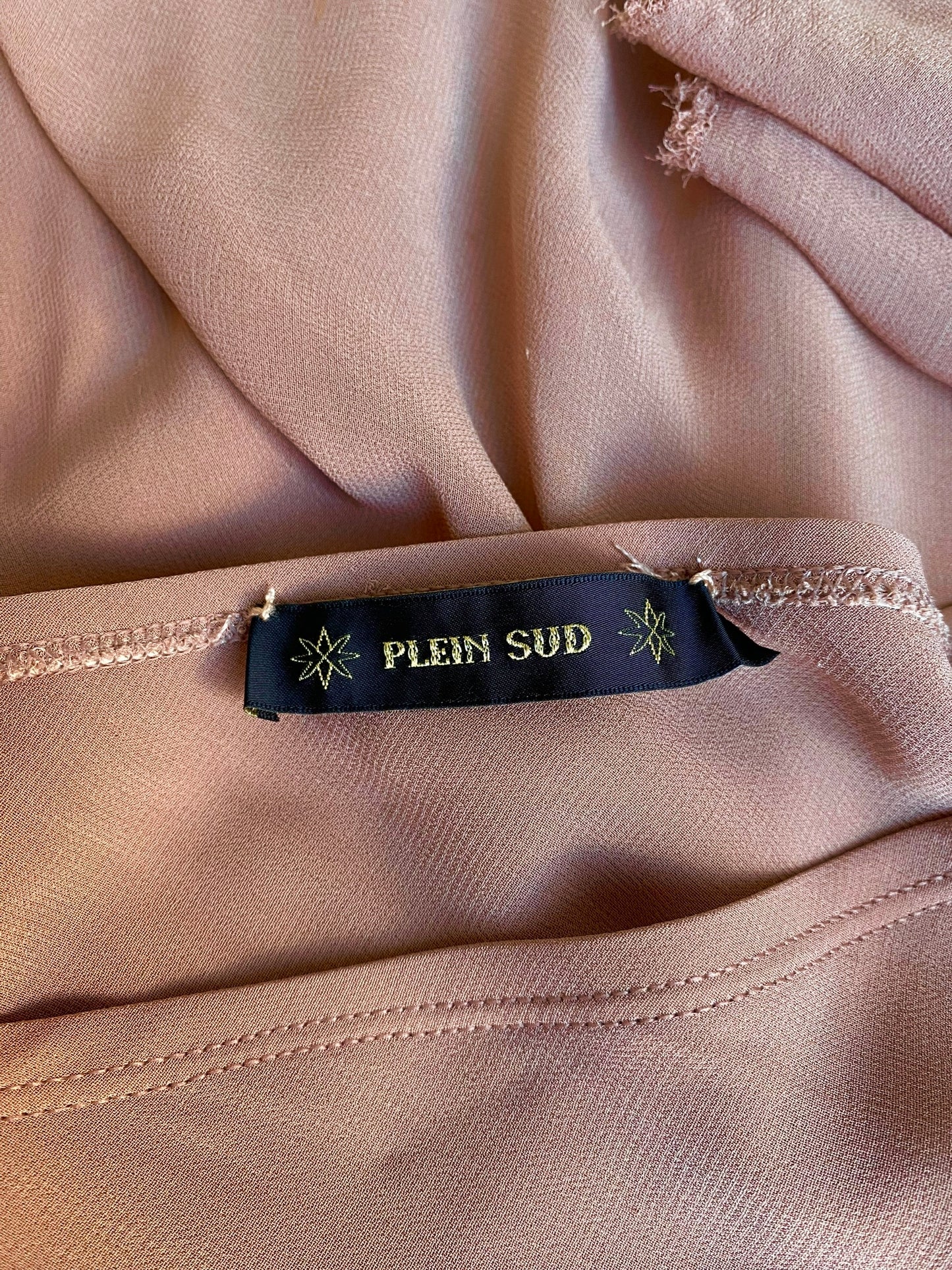 PLEIN SUD 2000s PINKY NUDE SKATER MINI SKIRT