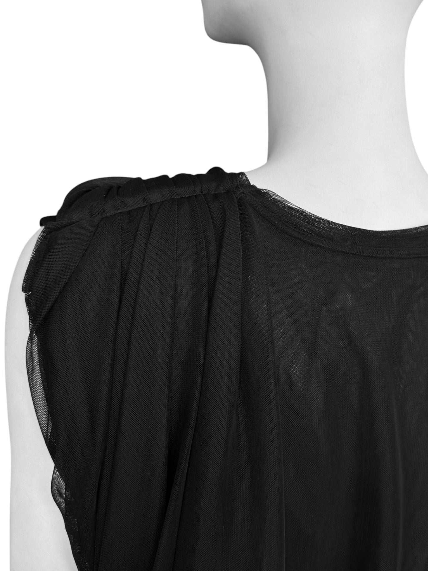 JUNYA WATANABE 2020s BLACK LAYERED DRAPED TANK TOP