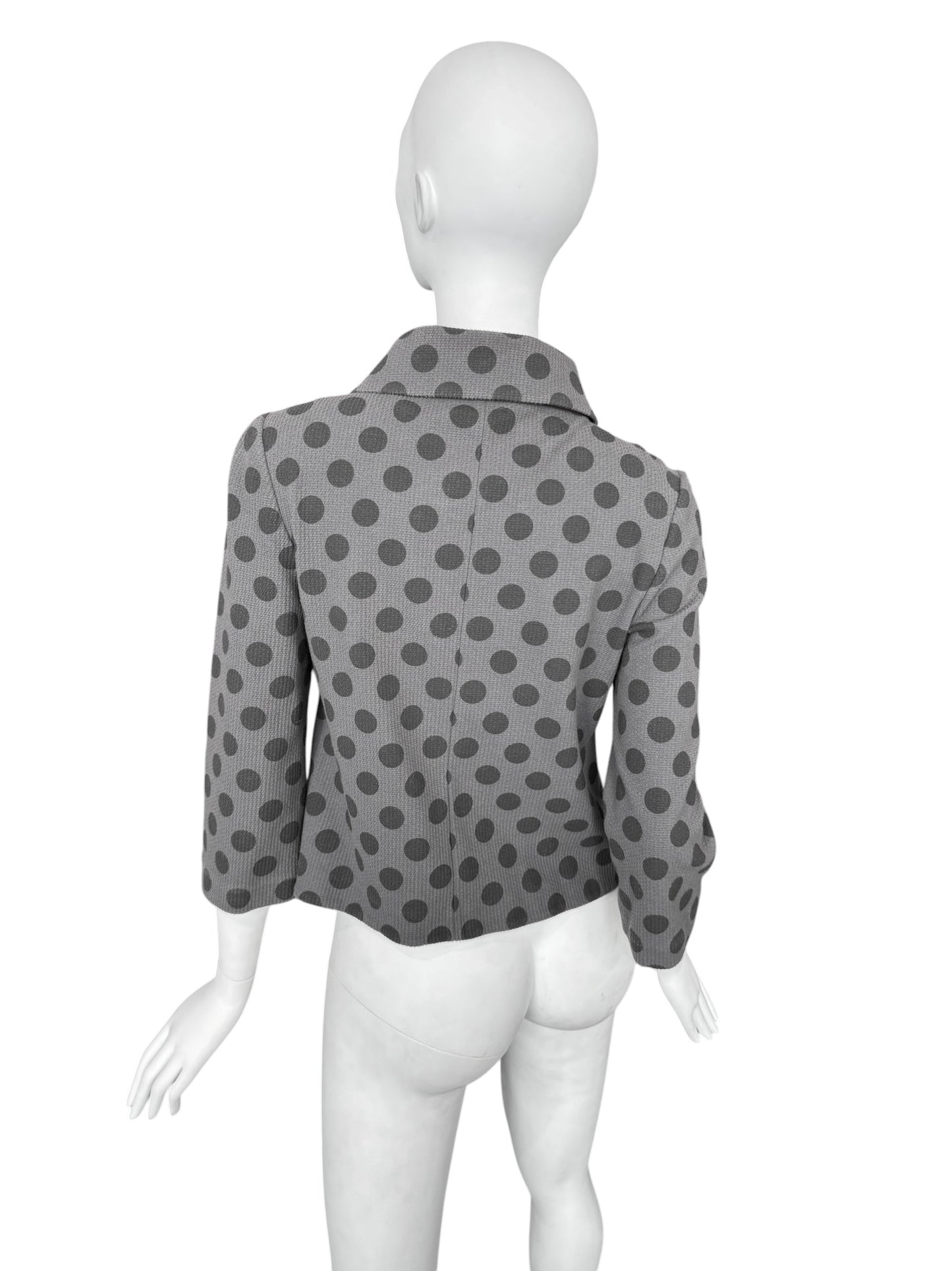ARMANI COLLEZIONI 2000s GREY POLKA DOT LIGHT JACKET