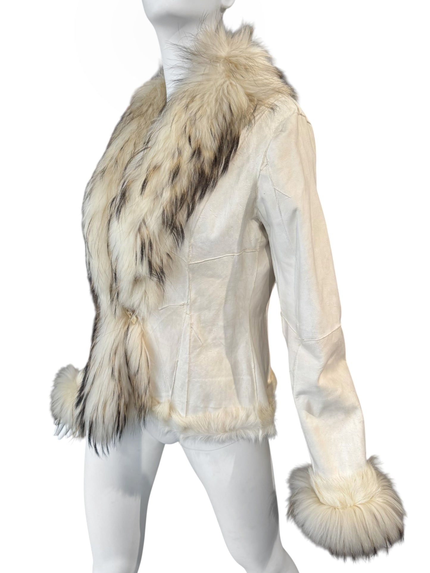 JITROIS 2000s CREAM FUR REVERSIBLE JACKET