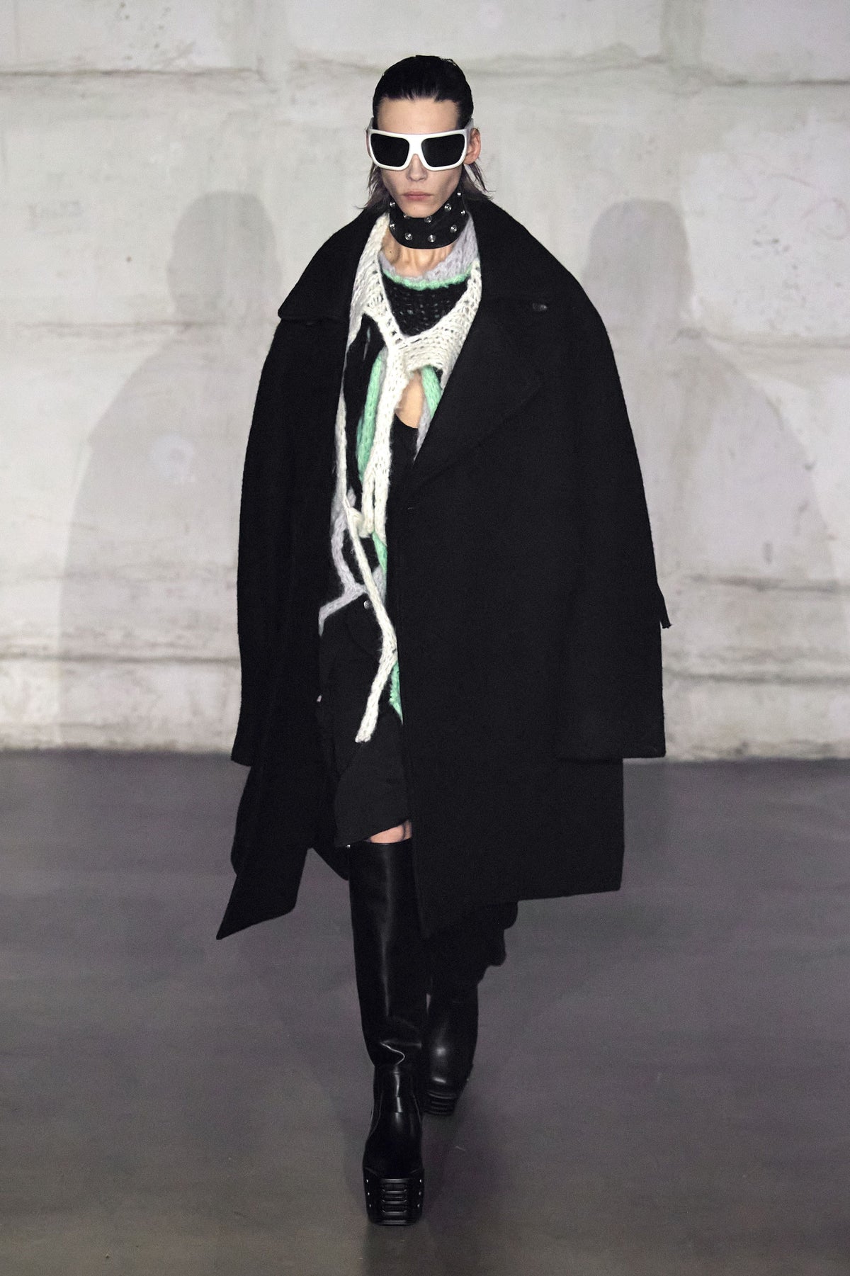 RICK OWENS FW2022 ‘STROBE’ WHITE MASK SUNGLASSES