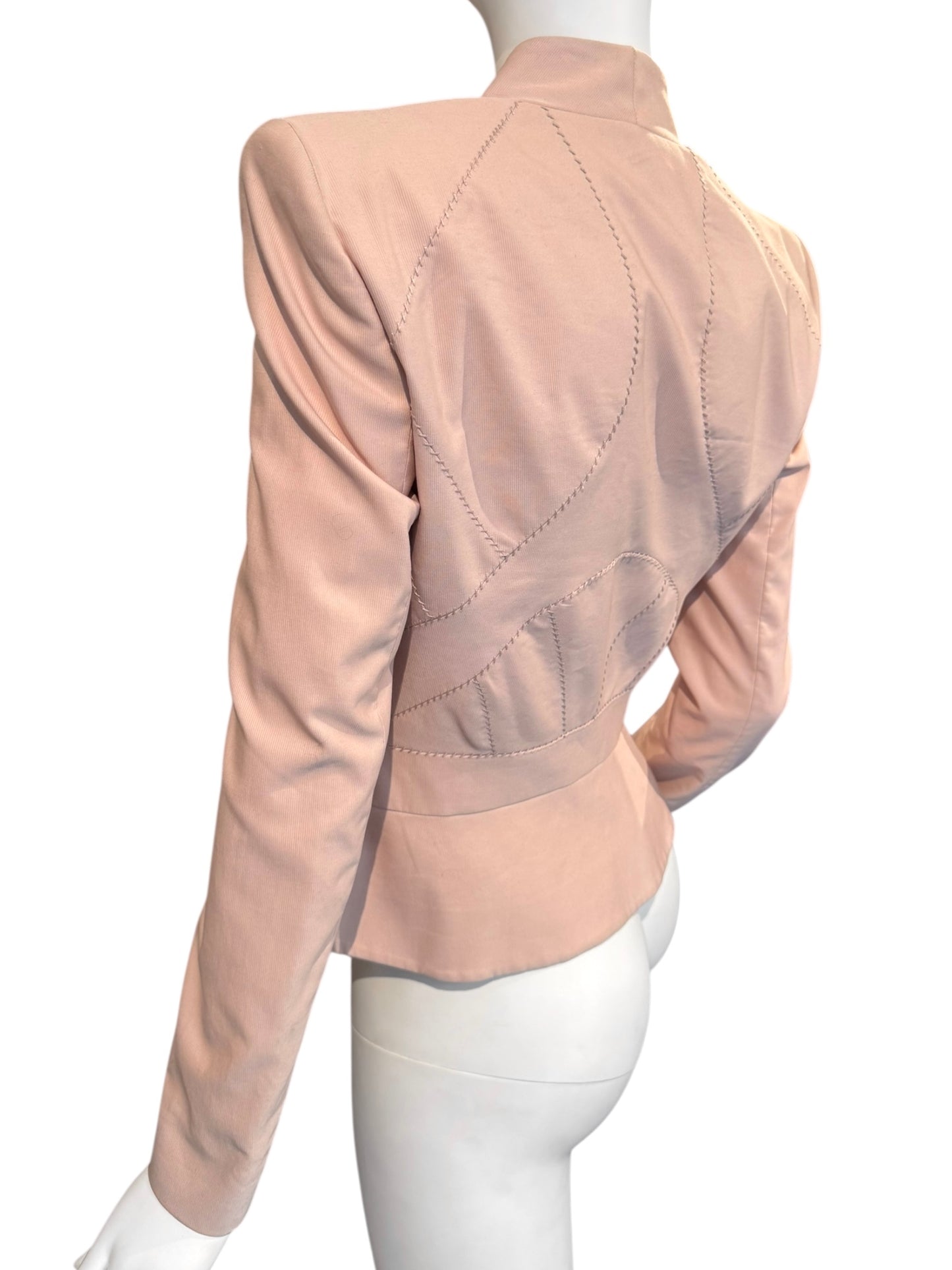 ALEXANDER MCQUEEN SS2004 «DELIVERANCE» PINK CORSET TULLE BRA JACKET