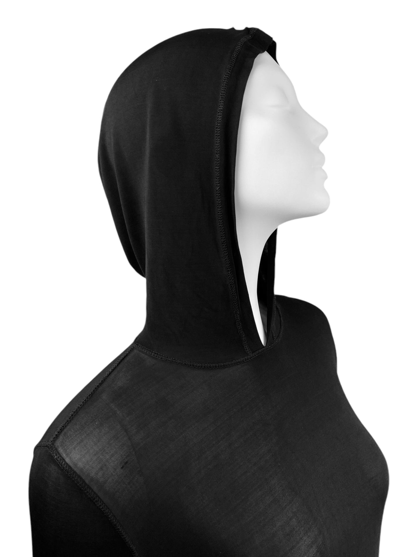 JEAN-PAUL GAULTIER 2000s BLACK HOODED TOP