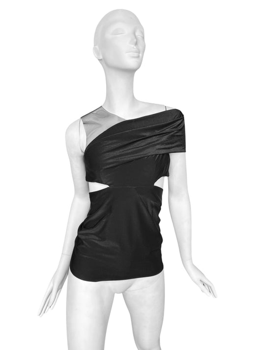 RICK OWENS LILIES 2020s BLACK CUT OUT ASYMMETRICAL TANK TOP