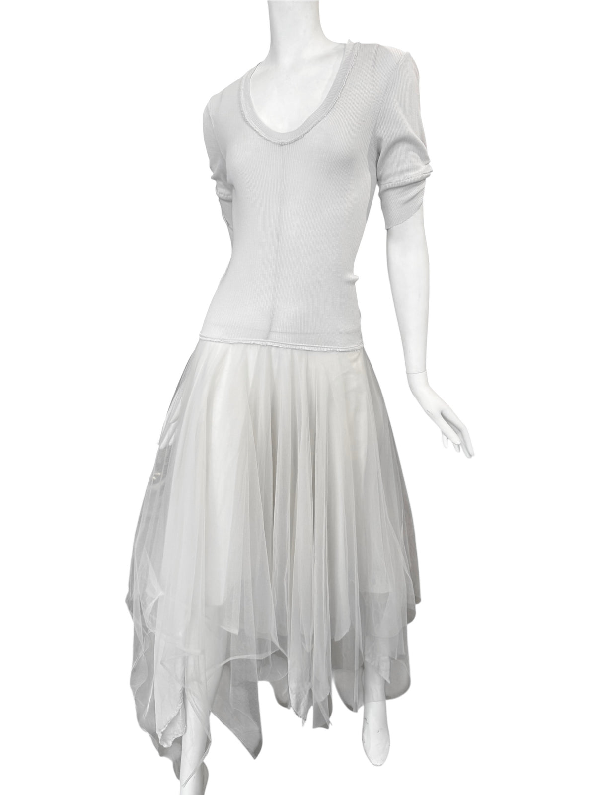 MARC LE BIHAN 2020s LIGHT GREY BALLERINA MAXI DRESS