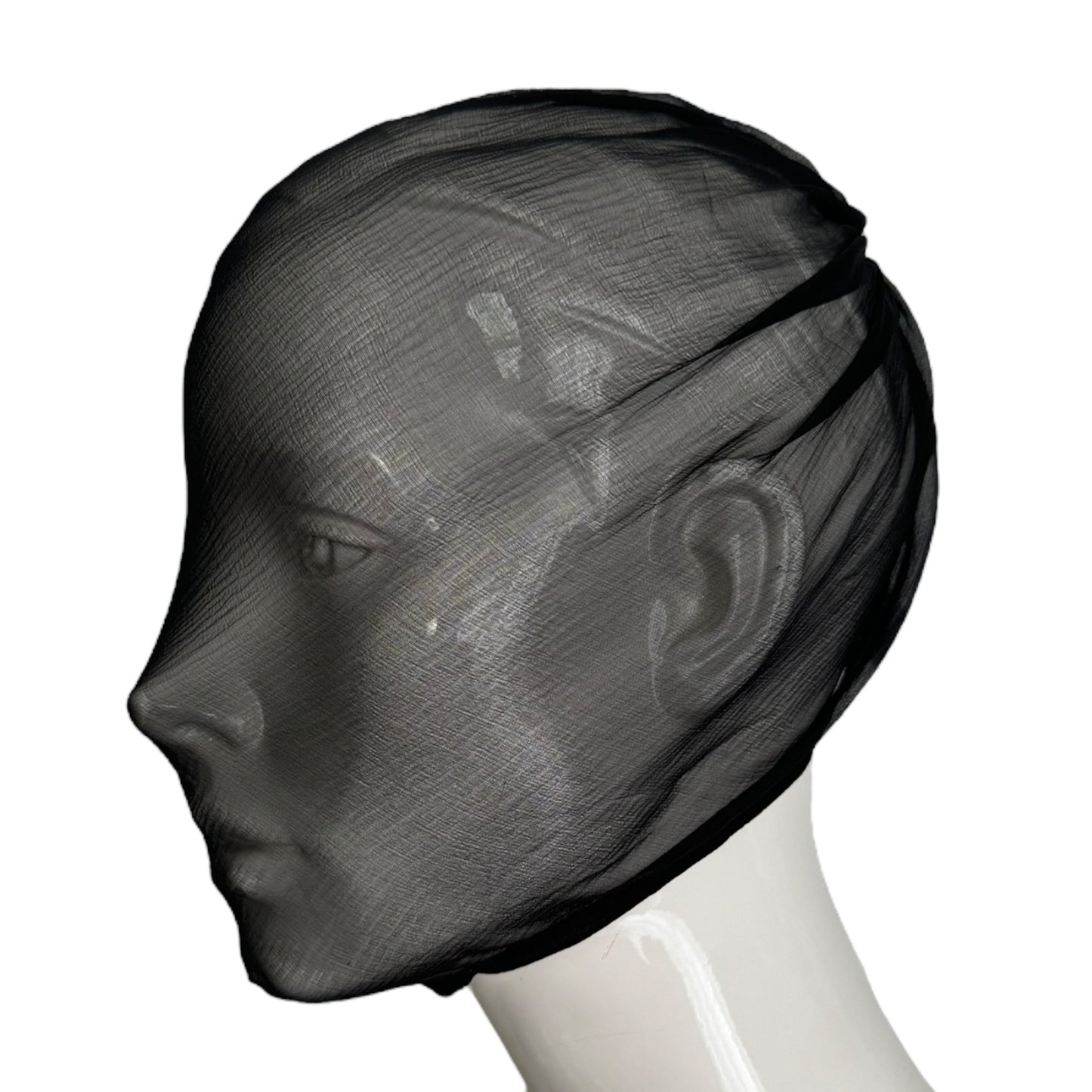 MAISON MARGIELA SS2023 BY GALLIANO BLACK SILK FACE MASK