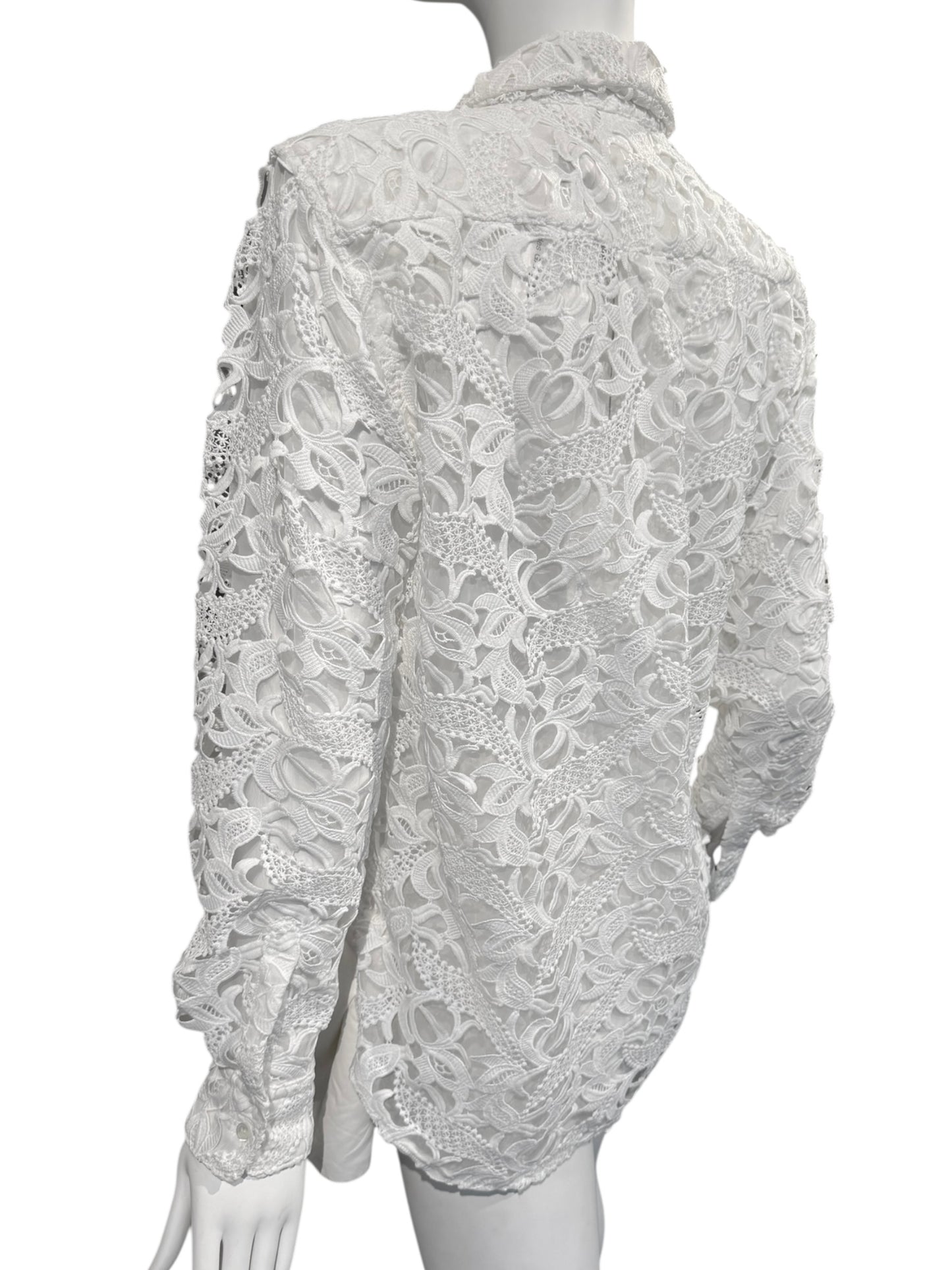 COMME DES GARÇONS FW2024 WHITE LACE SHIRT