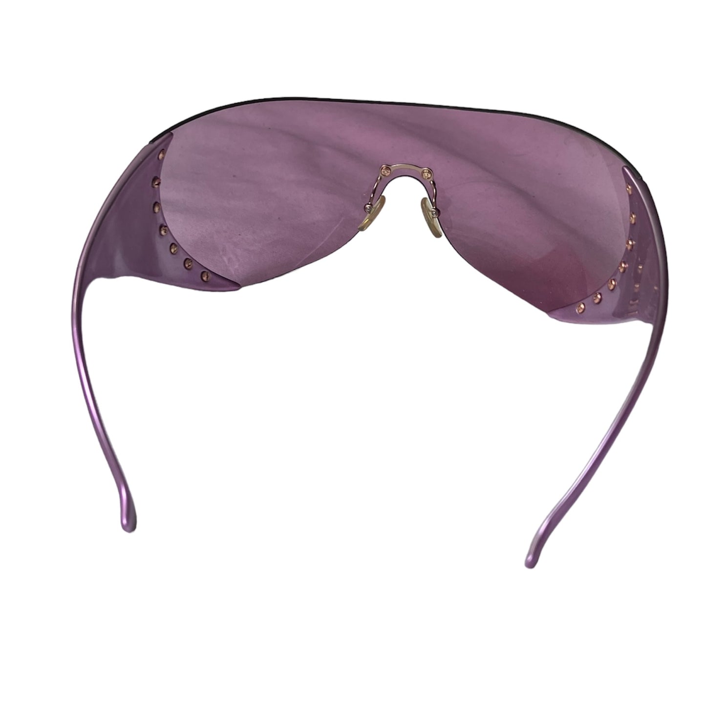 DIOR 2000s BY GALLIANO LILAC BIKE 1 OVERSIZE MASK SUNGLASSES