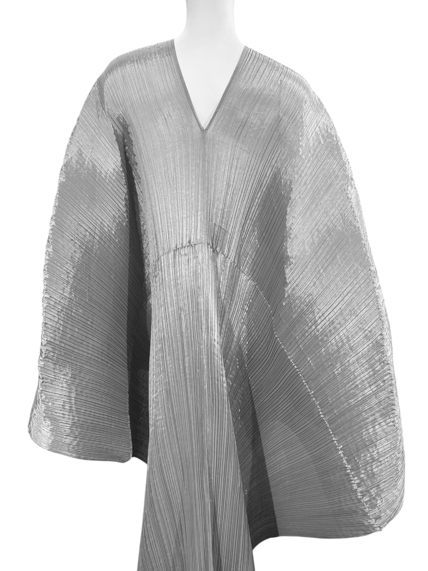 PLEATS PLEASE FW2010 BY DAI FUJIWRA SILVER MADAME-T STOLE DRESS