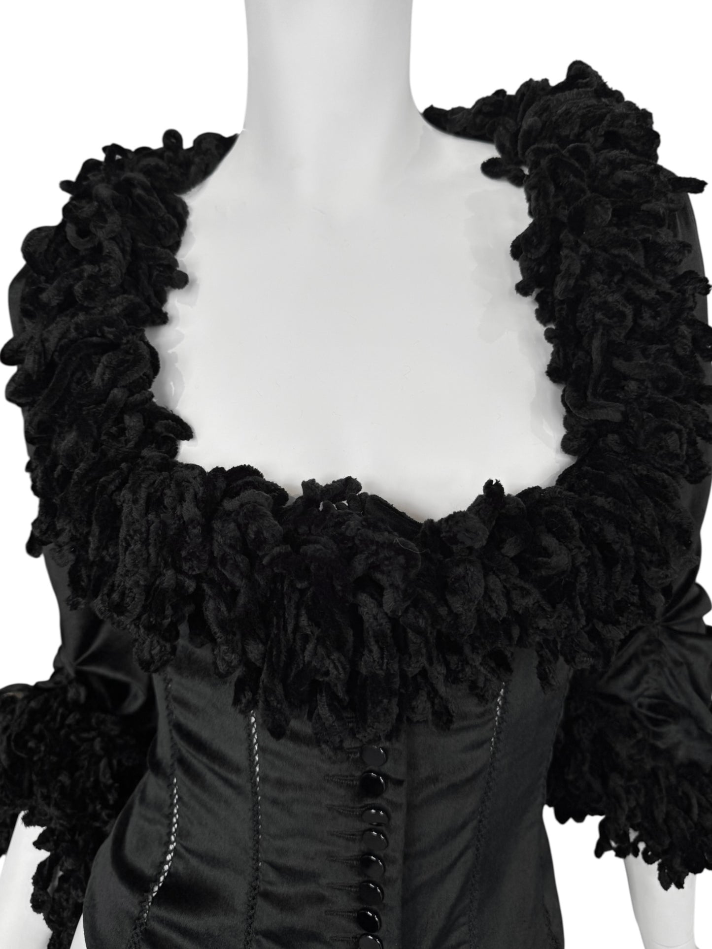 FAYÇAL AMOR FW1994 BLACK VELVET CORSET JACKET