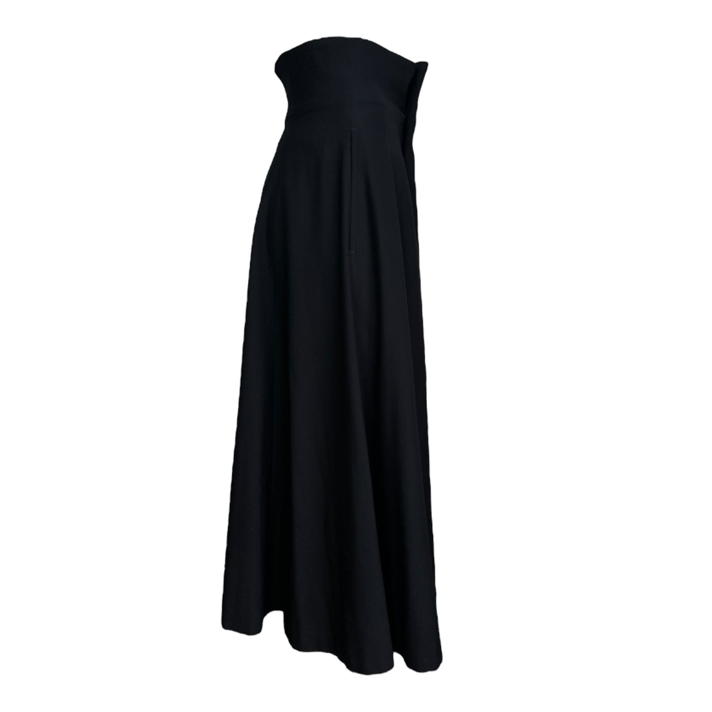 YOHJI YAMAMOTO FW1991 BLACK WOOL MIDI SKIRT