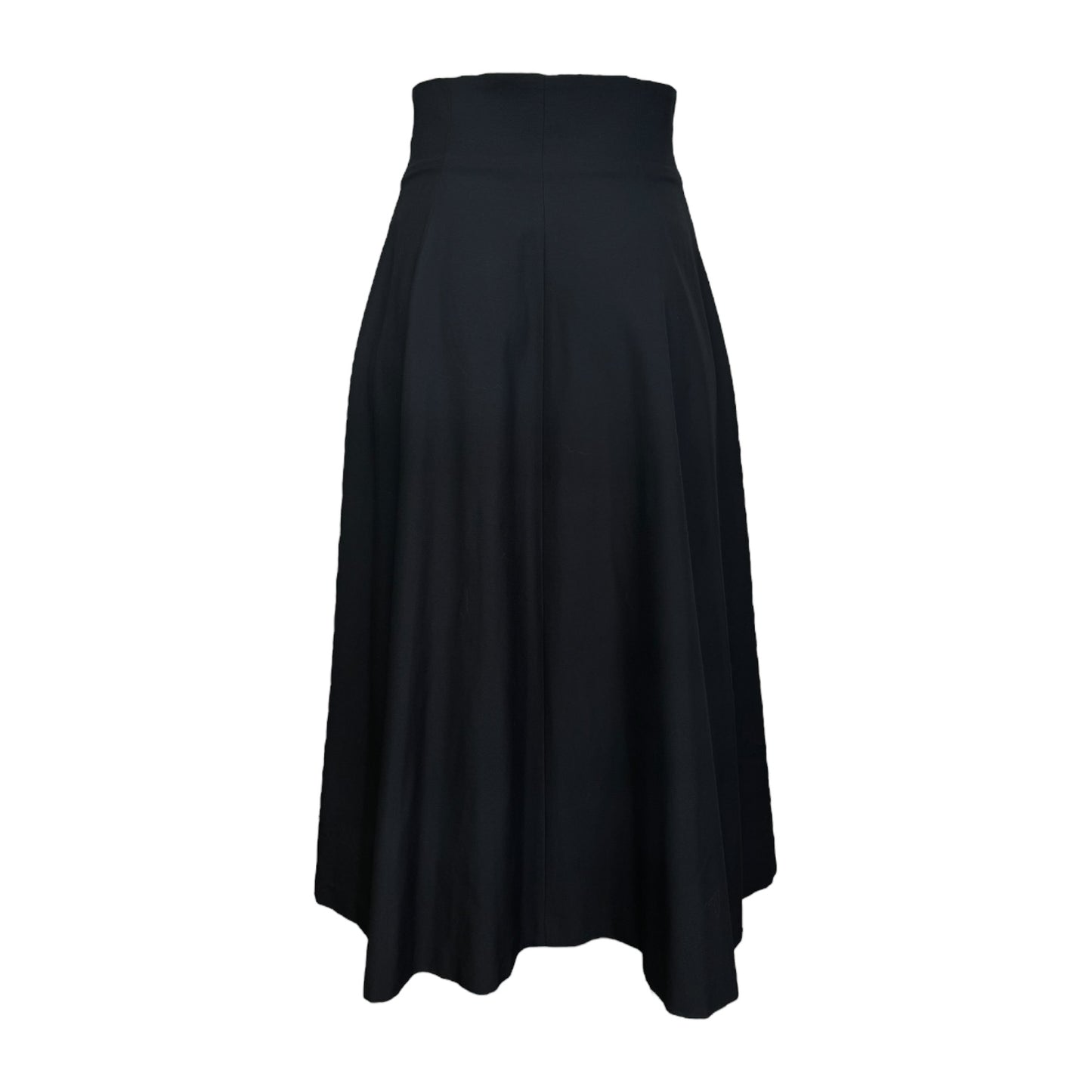 YOHJI YAMAMOTO FW1991 BLACK WOOL MIDI SKIRT