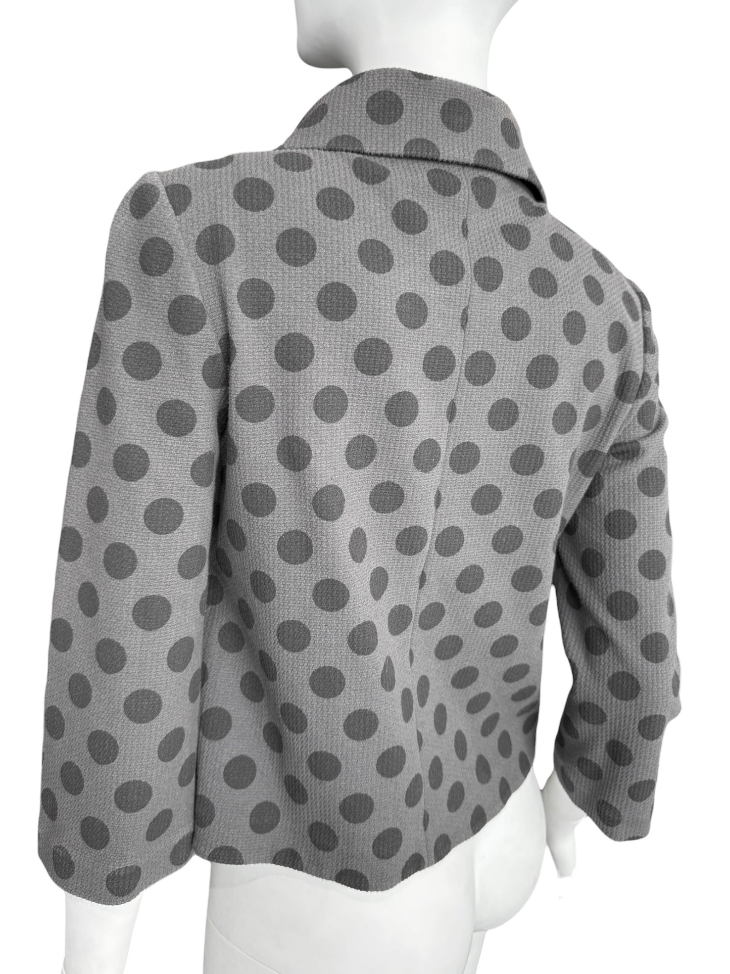 ARMANI COLLEZIONI 2000s GREY POLKA DOT LIGHT JACKET