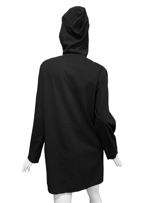 Y’S YOHJI YAMAMOTO FW2011 BLACK HOODED SHIRT