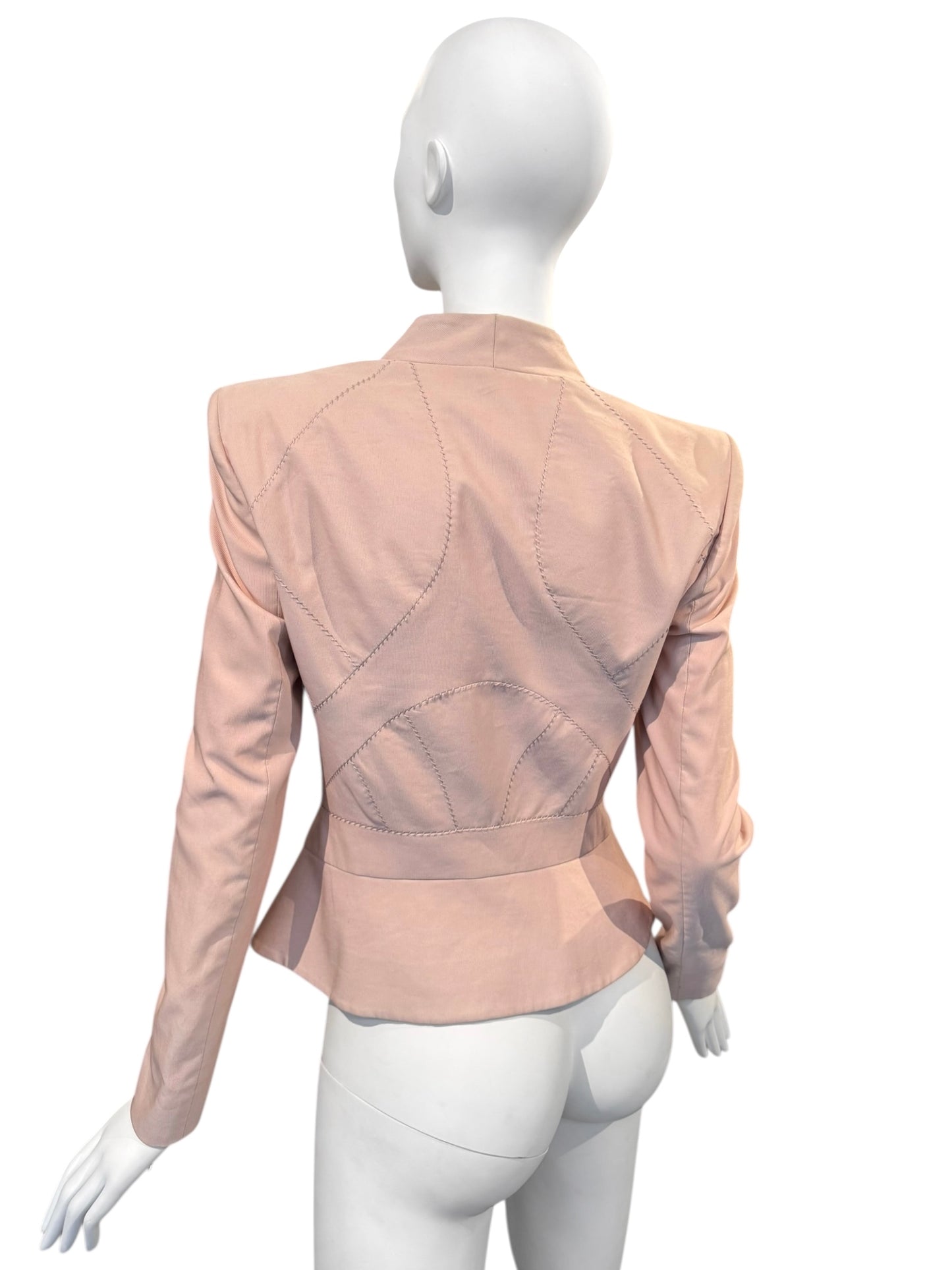 ALEXANDER MCQUEEN SS2004 «DELIVERANCE» PINK CORSET TULLE BRA JACKET