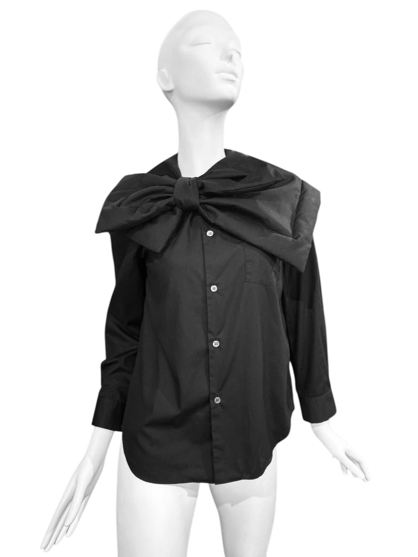 COMME DES GARÇONS TRICOT FW2020 BLACK BOW COLLAR SHIRT