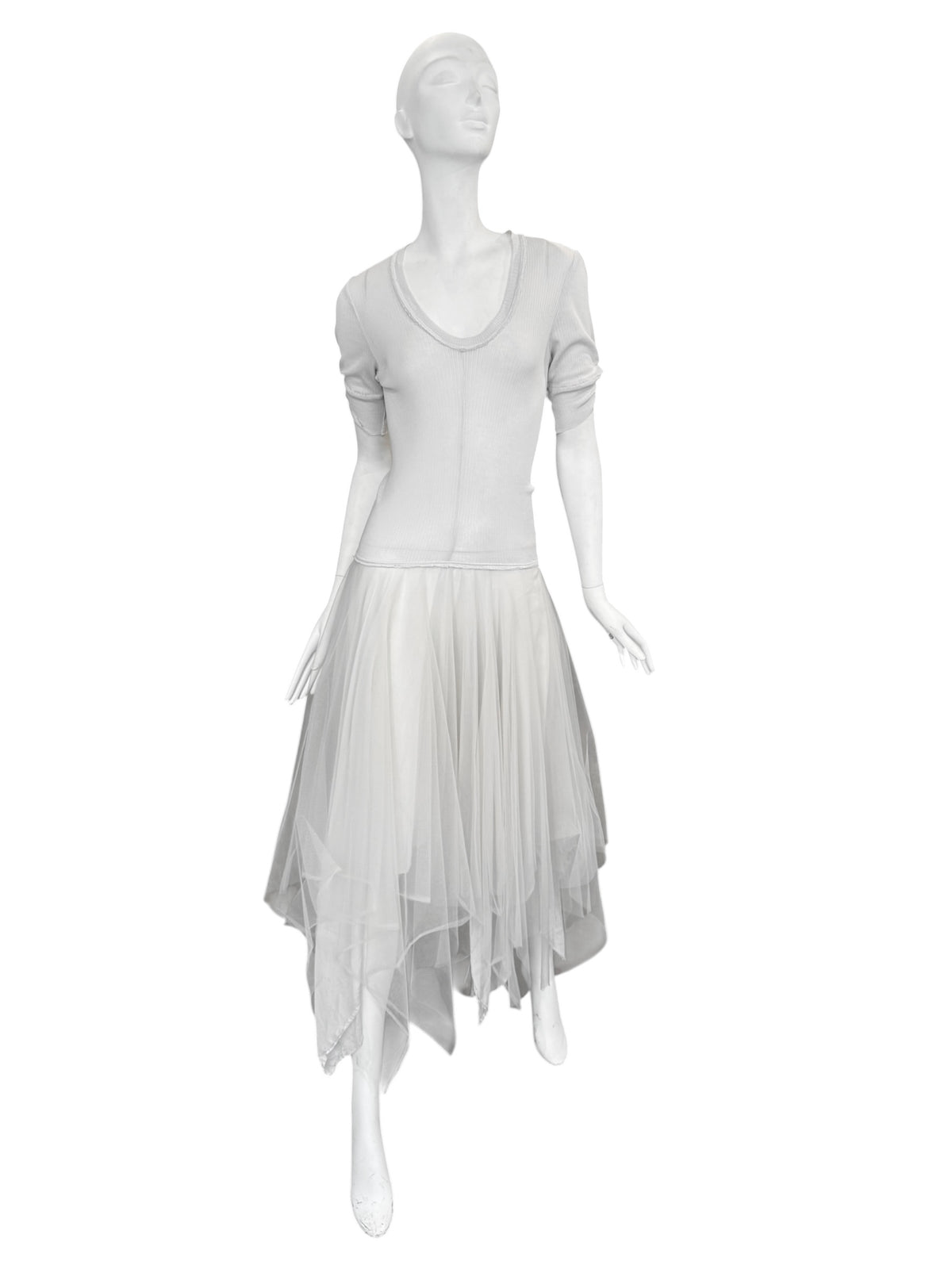 MARC LE BIHAN 2020s LIGHT GREY BALLERINA MAXI DRESS