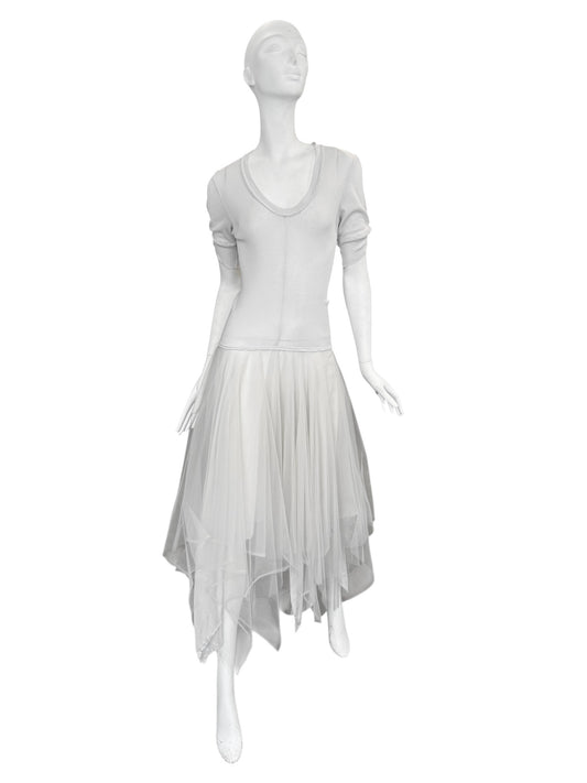 MARC LE BIHAN 2020s LIGHT GREY BALLERINA MAXI DRESS