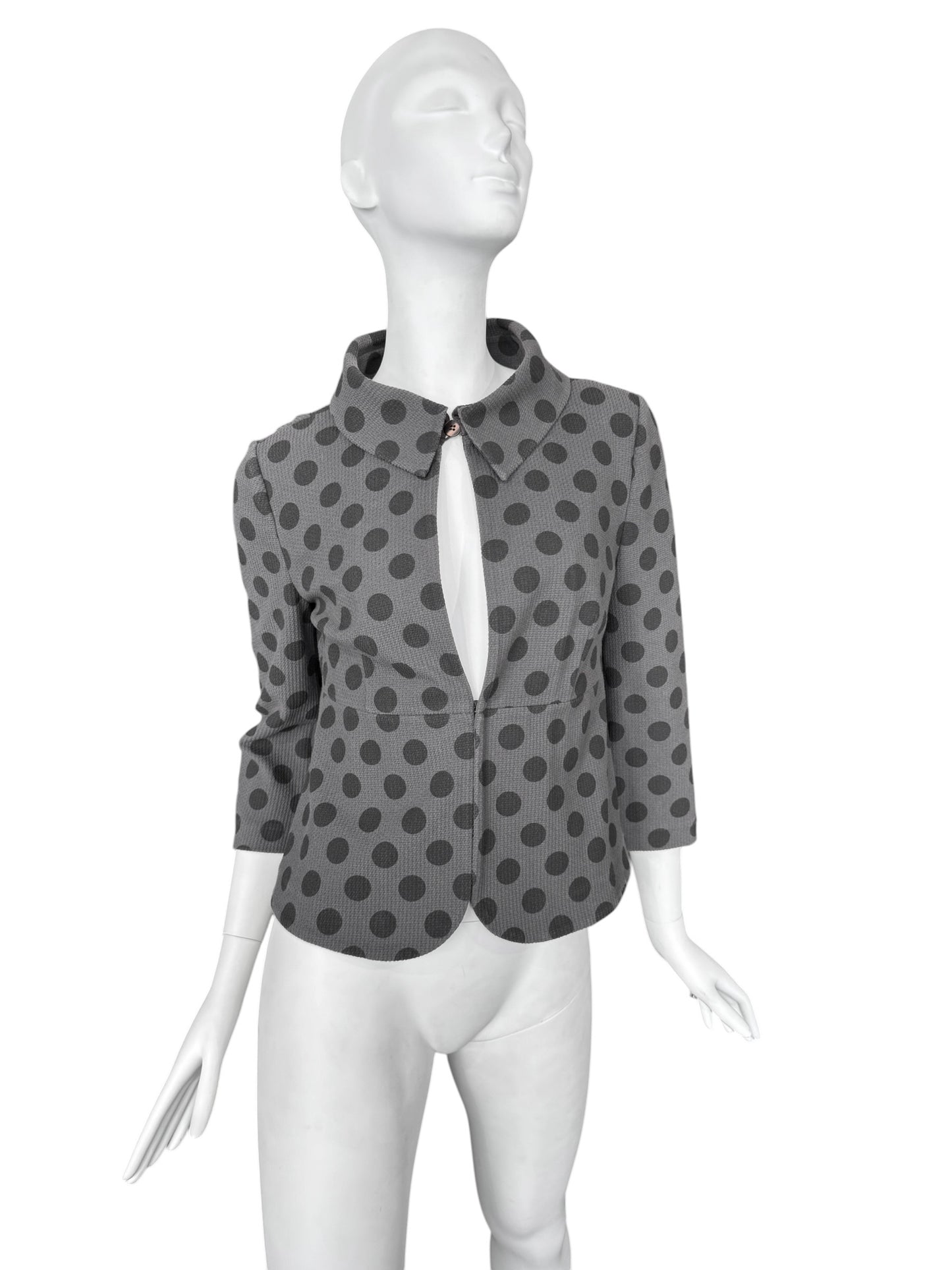 ARMANI COLLEZIONI 2000s GREY POLKA DOT LIGHT JACKET