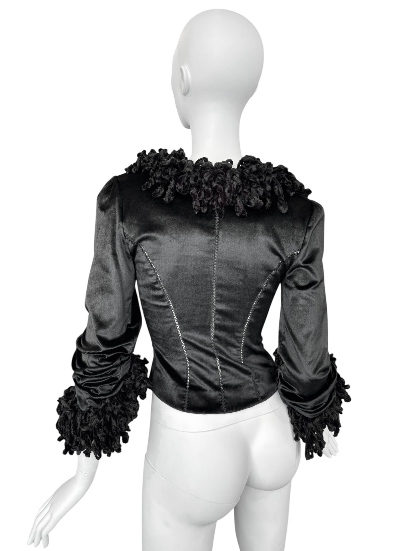 FAYÇAL AMOR FW1994 BLACK VELVET CORSET JACKET