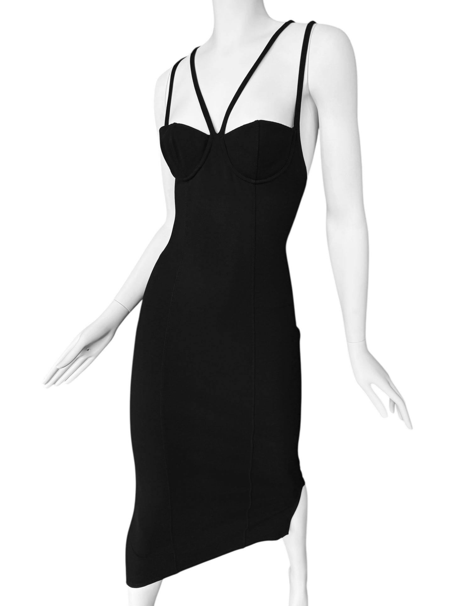 PLEIN SUD SS1992 BLACK DOUBLE STRAP MAXI DRESS
