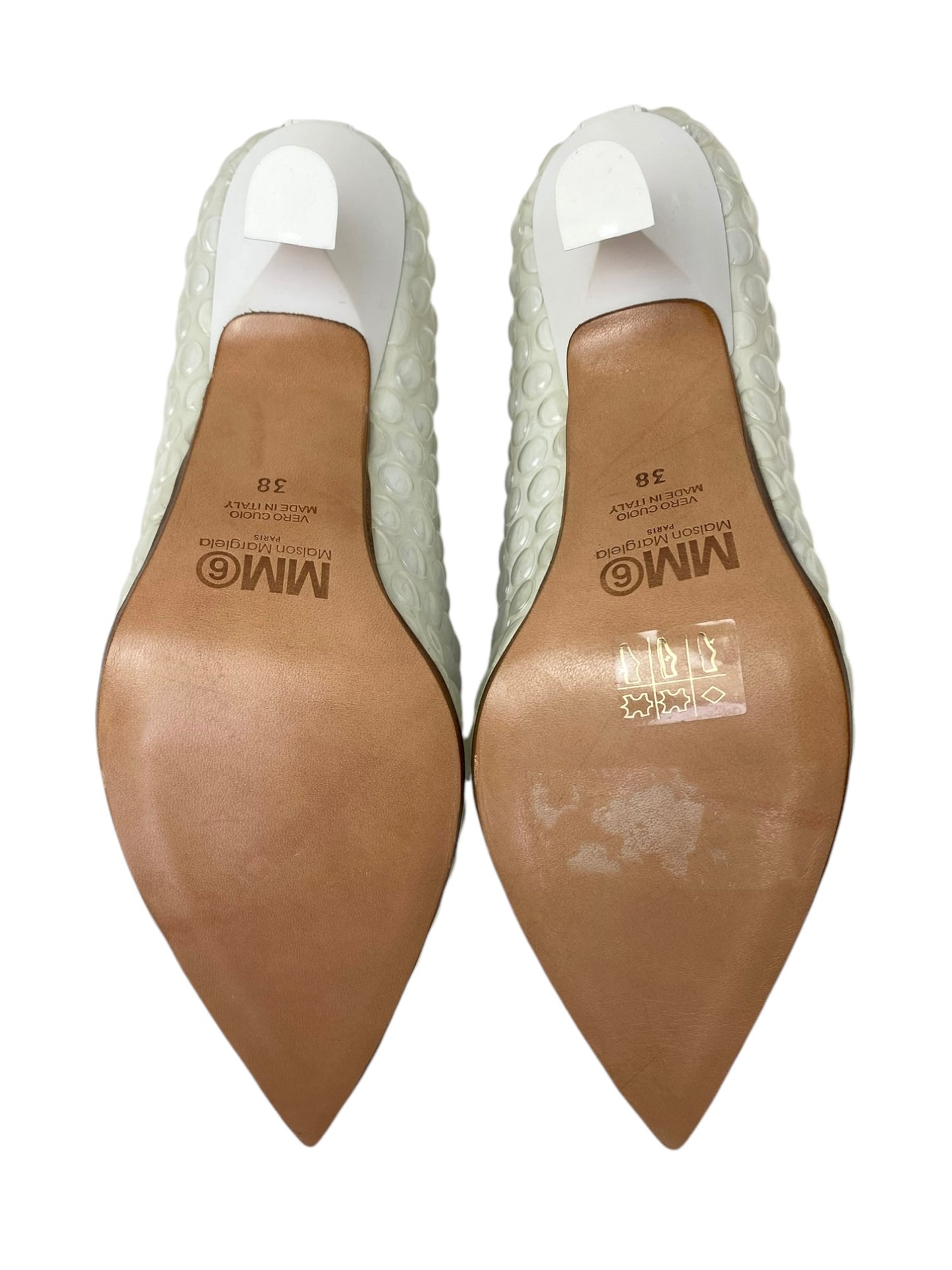 MM6 MAISON MARGIELA 2020s WHITE TRANSPARENT BUBBLE HEELS