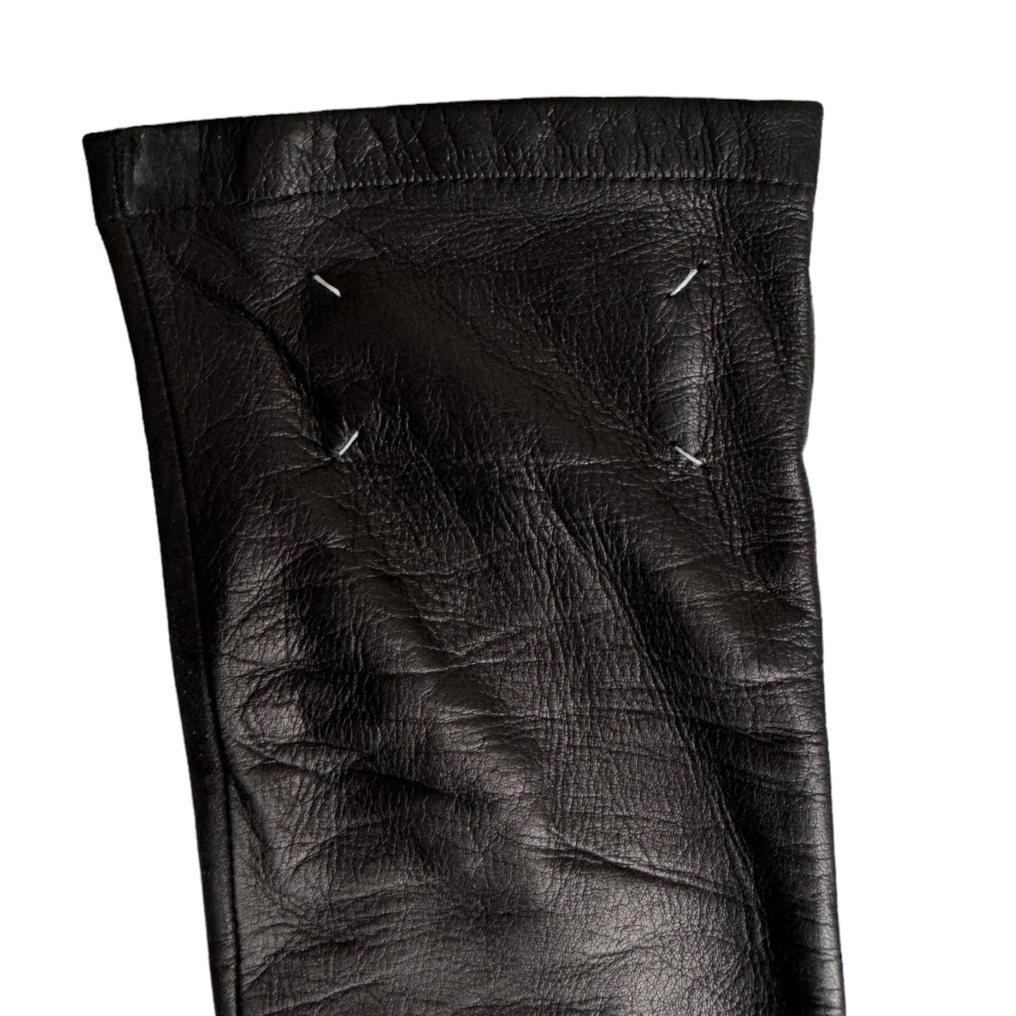 MAISON MARGIELA FW2009 BLACK LEATHER FINGERLESS GLOVES