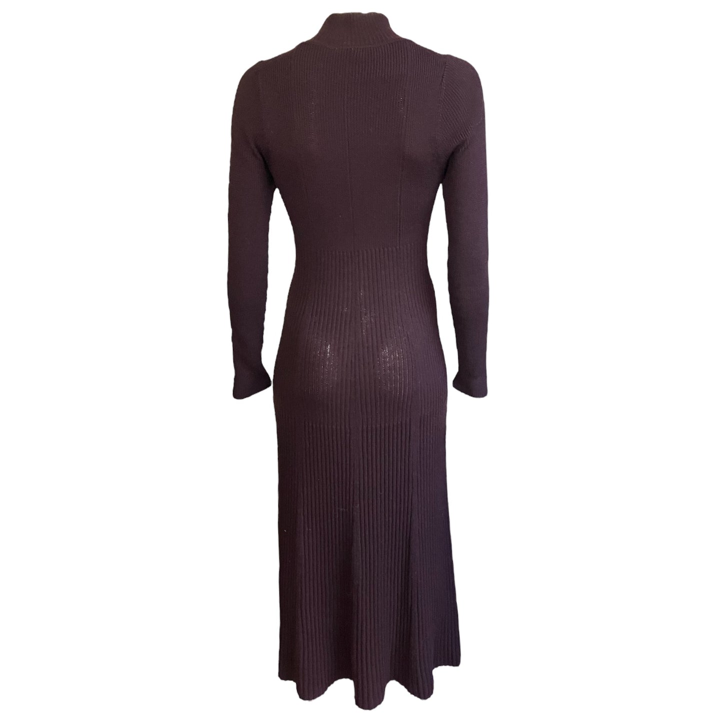 PLEIN SUD 2000s BROWN WOOL MAXI DRESS